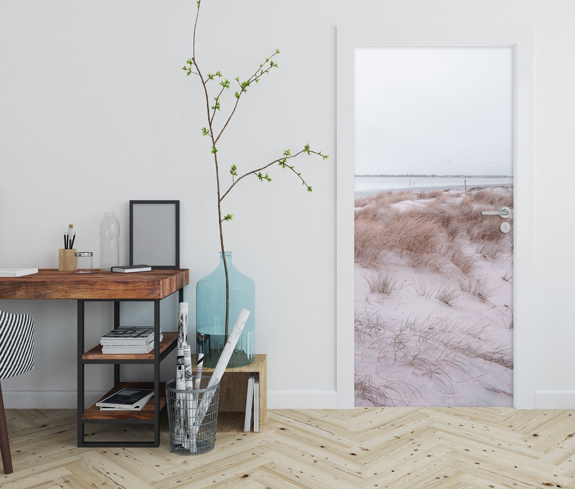 3D Grass Desert 10258 Assaf Frank Door Mural