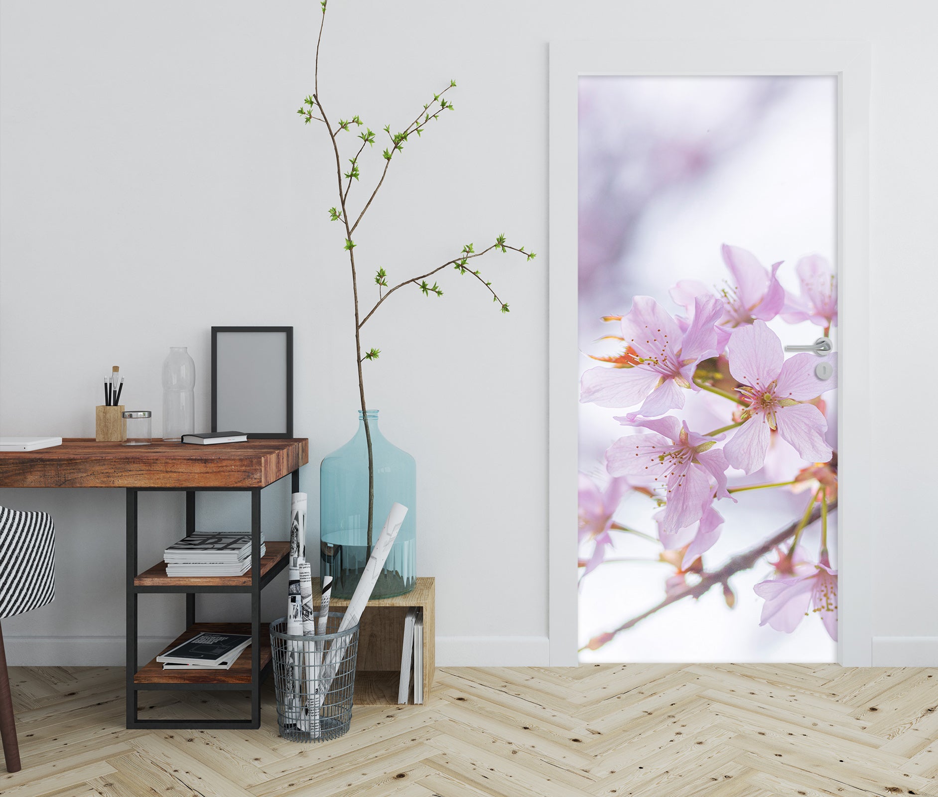 3D Pink Peach Blossom 106181 Assaf Frank Door Mural