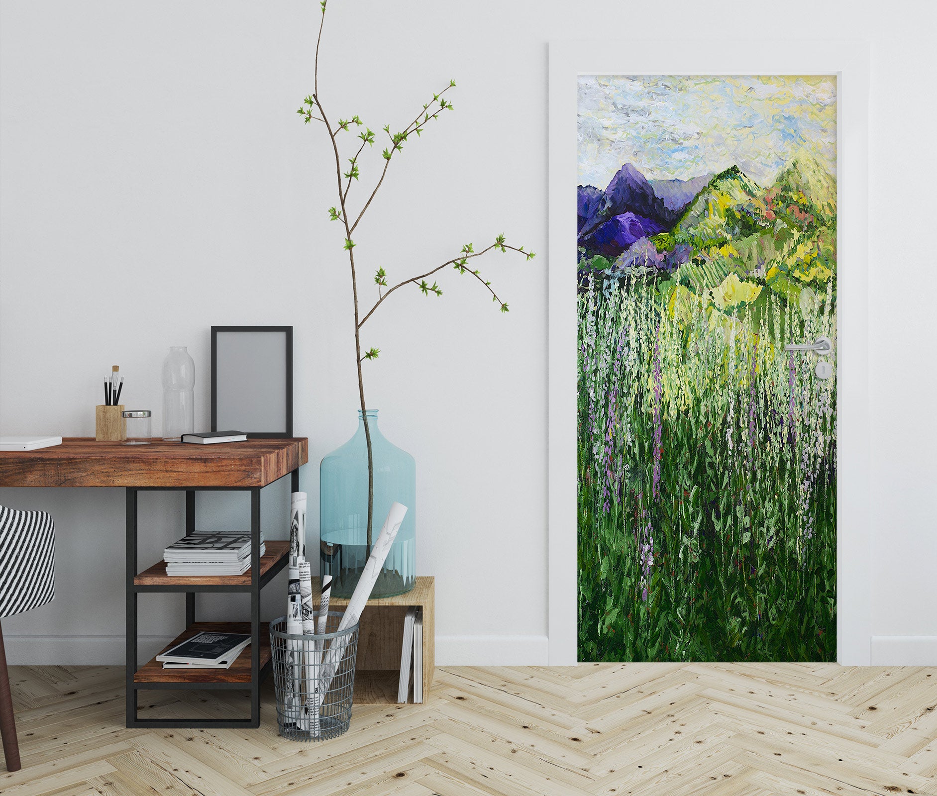 3D Mountain Meadow Flowers 9349 Allan P. Friedlander Door Mural