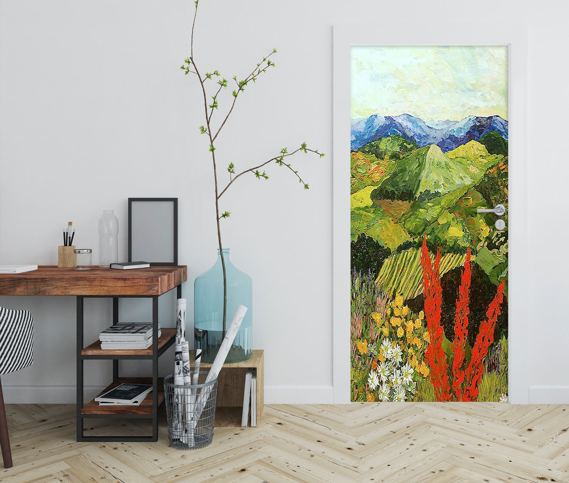 3D Hillside Meadow 9340 Allan P. Friedlander Door Mural