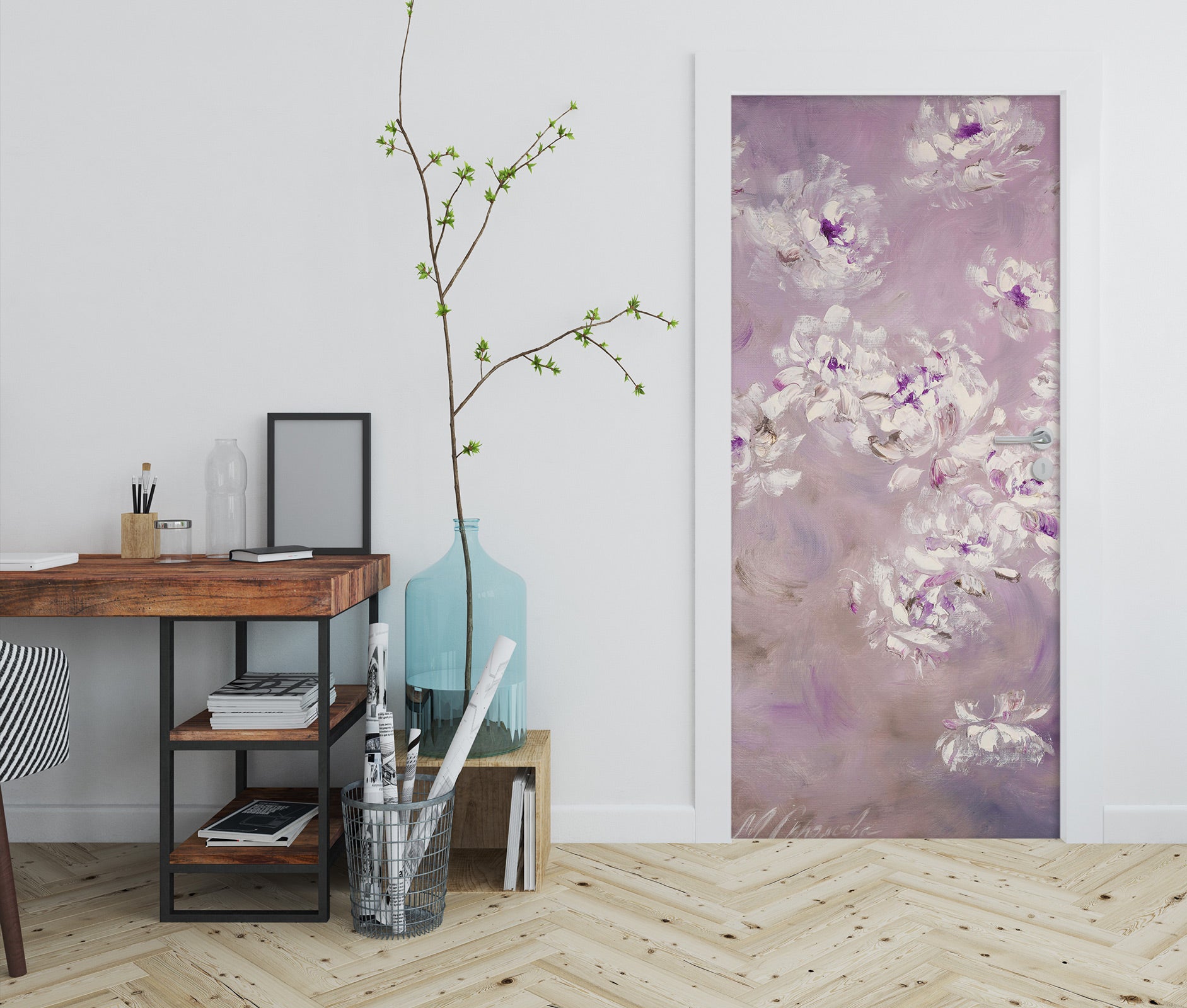 3D Flower Pattern 3218 Skromova Marina Door Mural