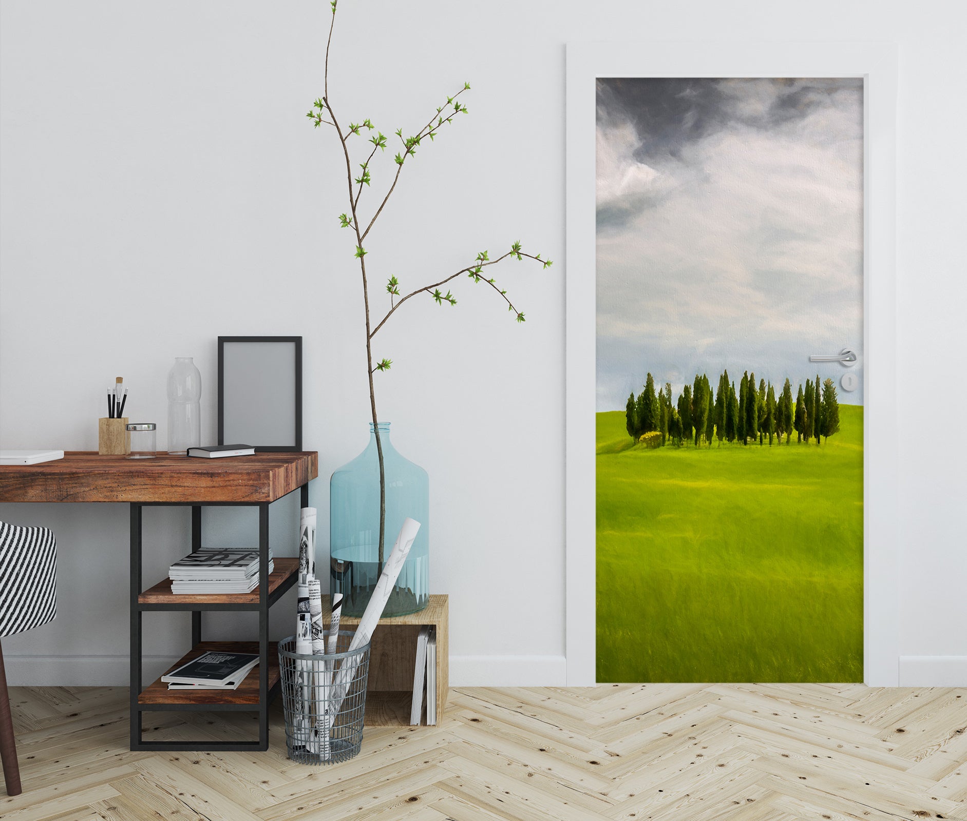 3D Green Grassland 114117 Marco Carmassi Door Mural