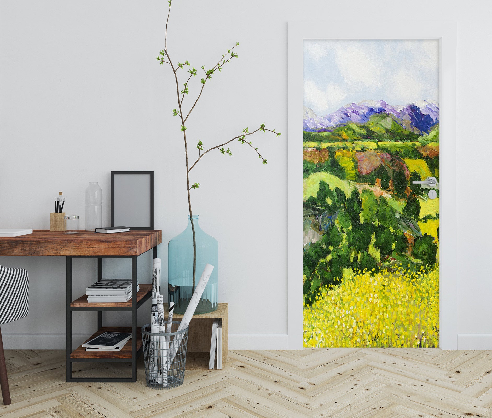 3D Yellow Grass Forest 93130 Allan P. Friedlander Door Mural