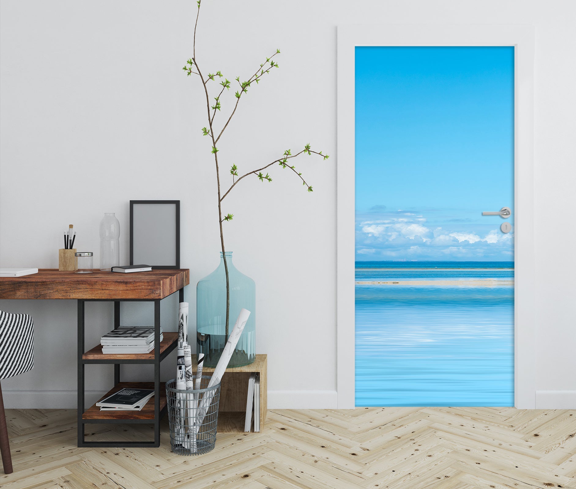 3D Blue Sky Sea 11501 Marco Carmassi Door Mural