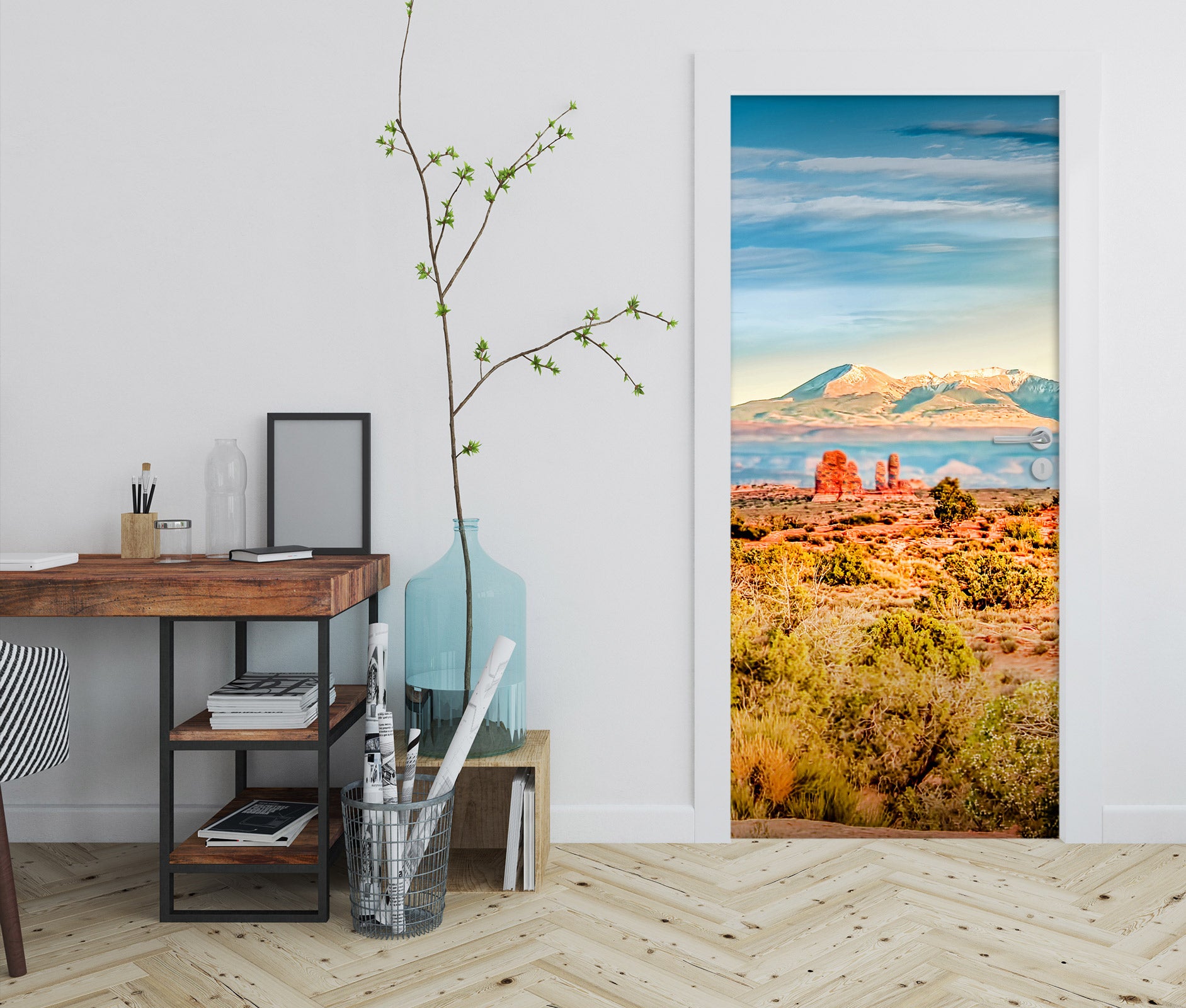 3D Meadow Mountains 107161 Beth Sheridan Door Mural