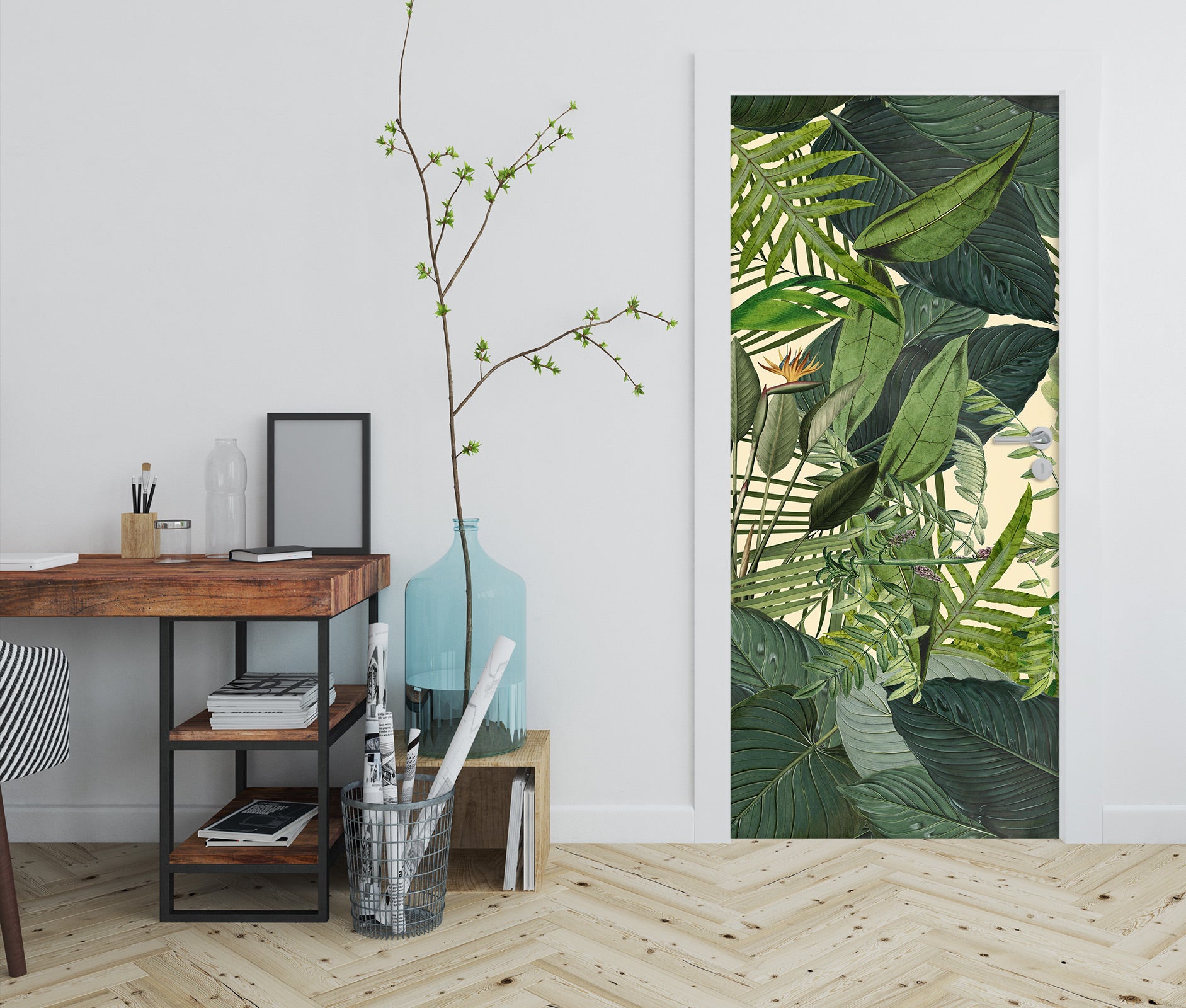 3D Jungle Leaves 11893 Andrea Haase Door Mural