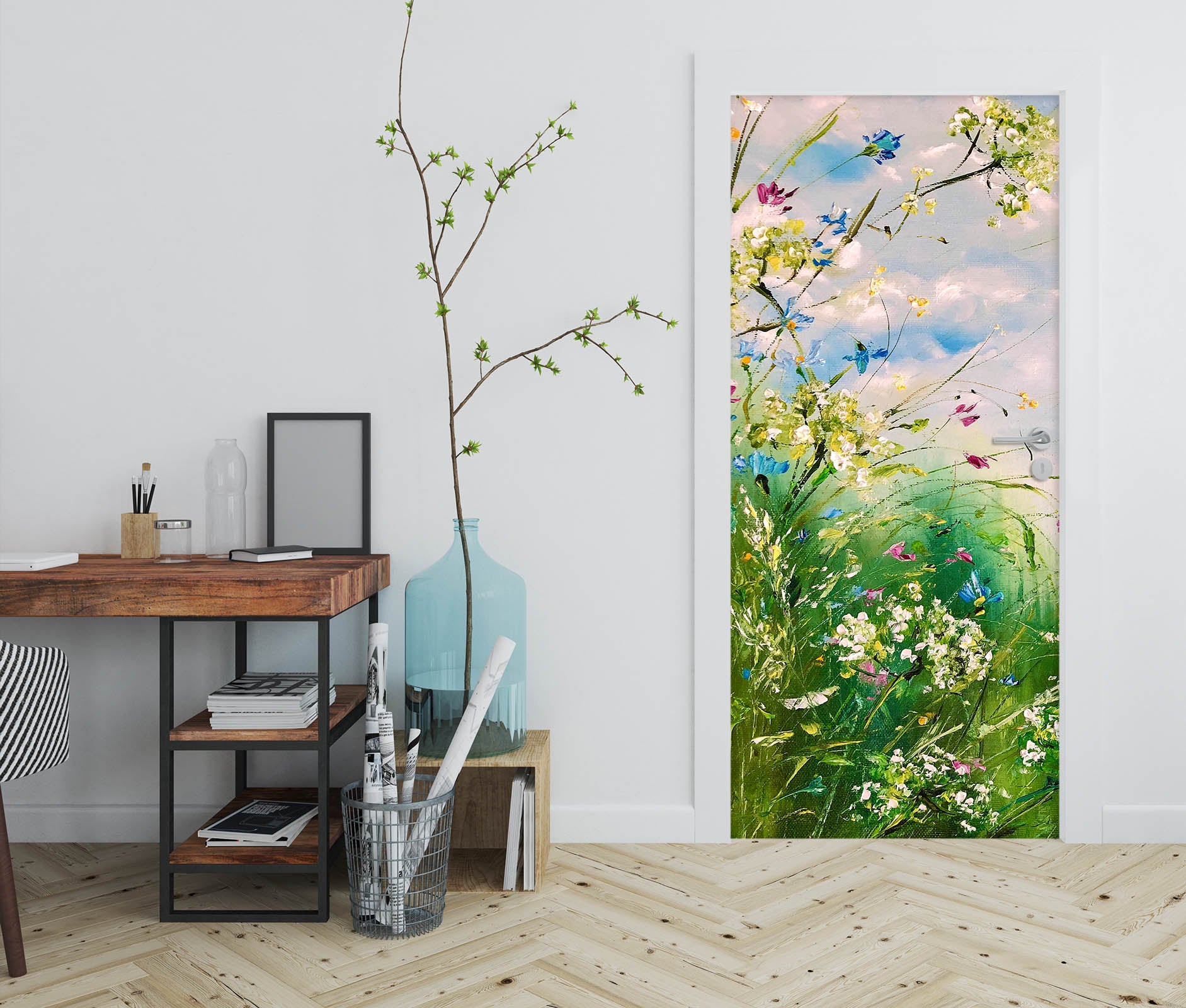 3D Wildflower 3249 Skromova Marina Door Mural