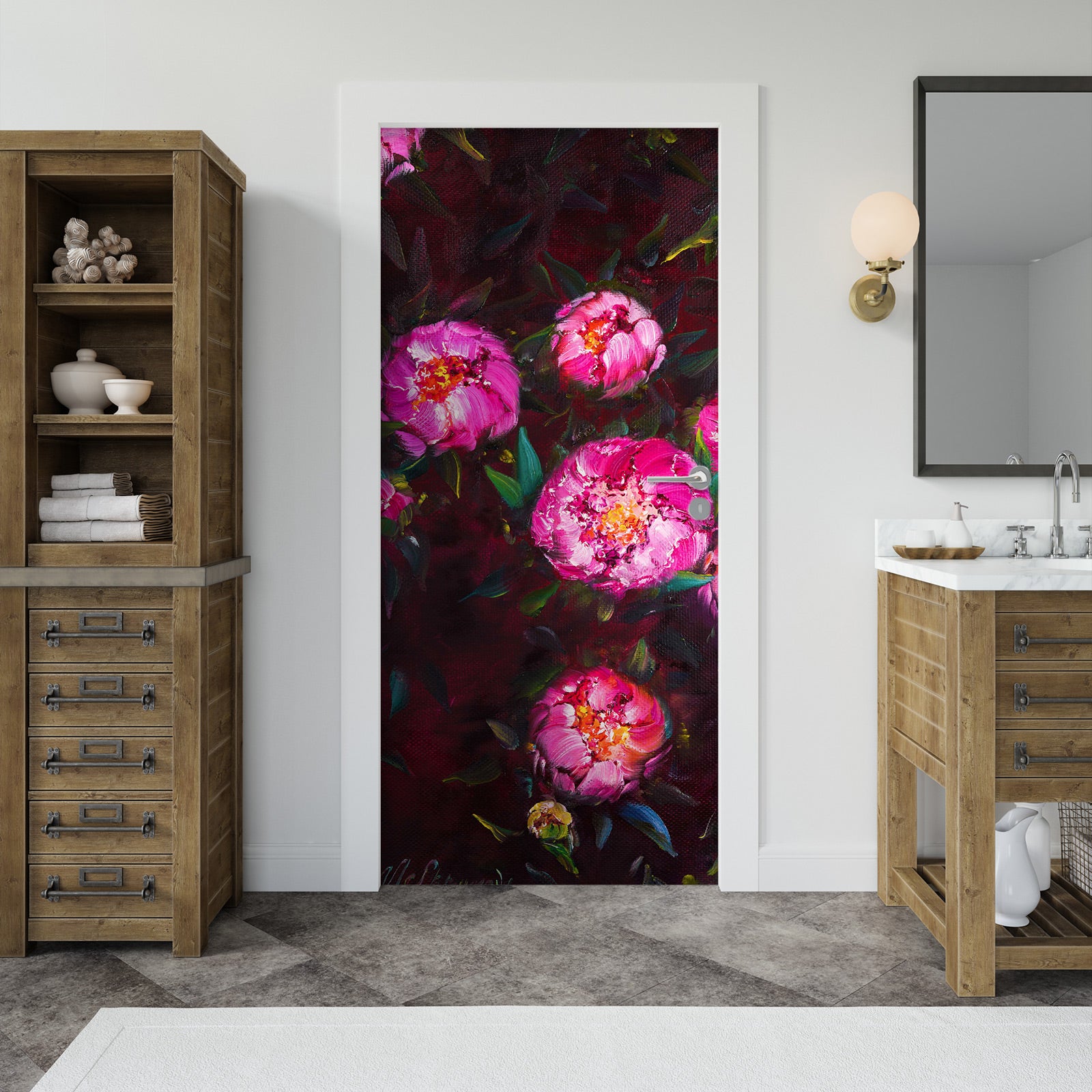 3D Nice Flower 3103 Skromova Marina Door Mural