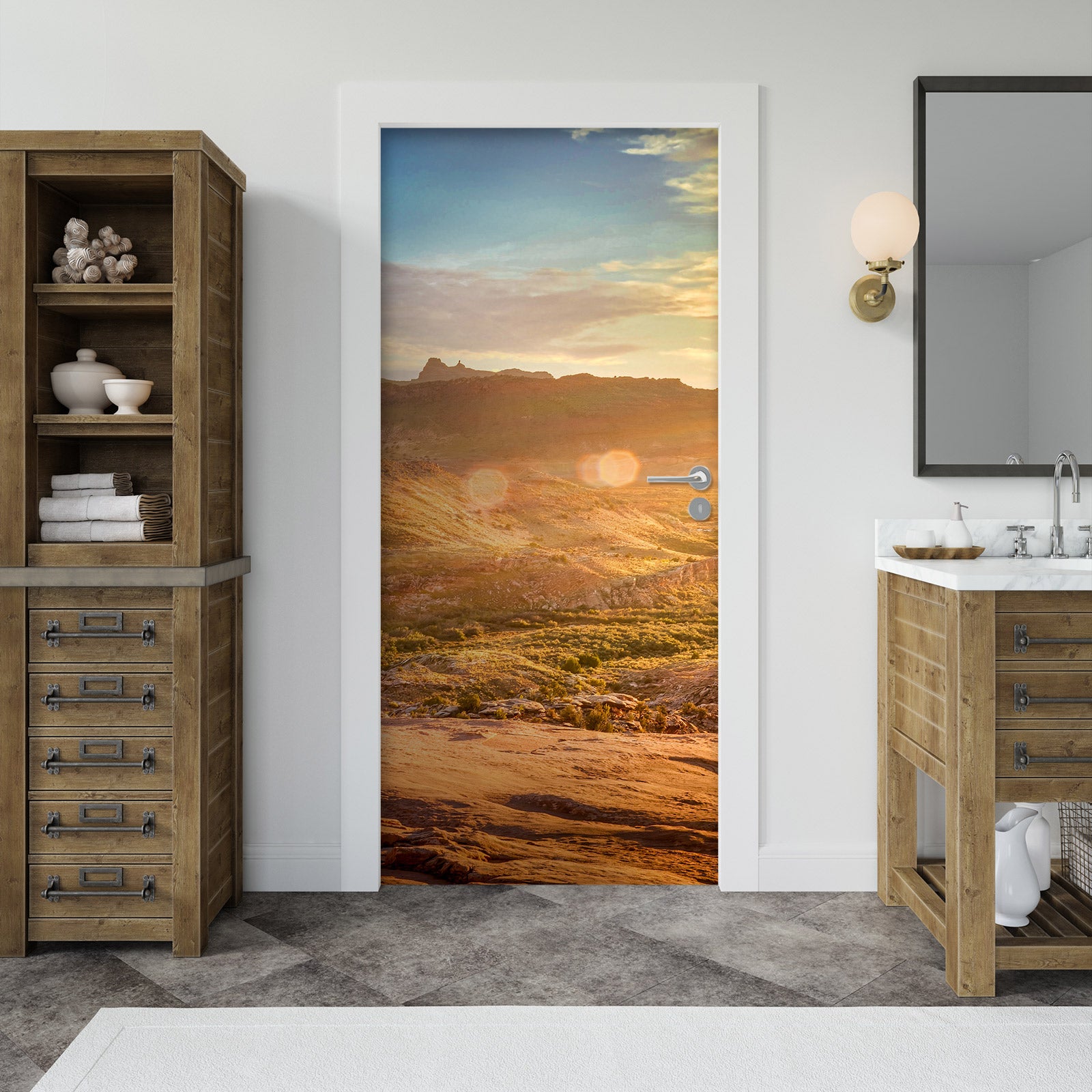 3D Hillside Rock 107158 Beth Sheridan Door Mural