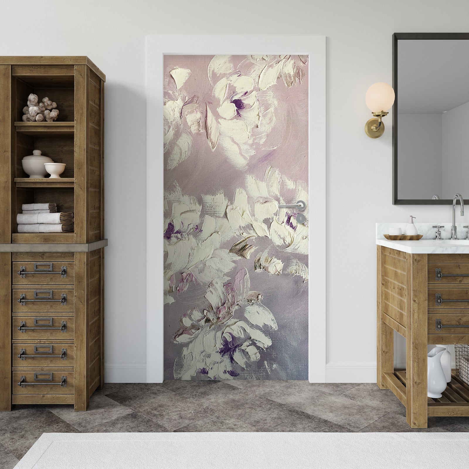 3D White Print 3216 Skromova Marina Door Mural