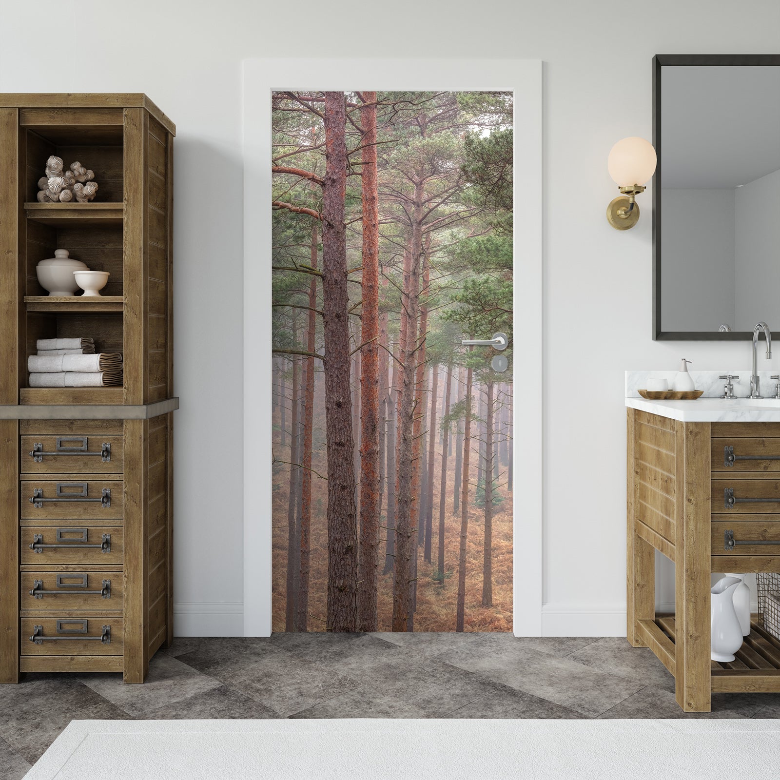 3D Forest Trunk 106148 Assaf Frank Door Mural