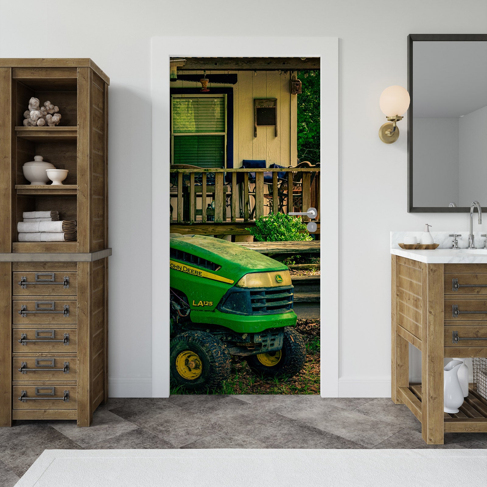 3D Lawn Green Weeder 107199 Beth Sheridan Door Mural