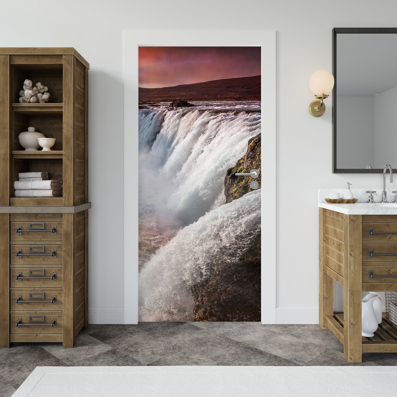 3D Waterfall 11523 Marco Carmassi Door Mural