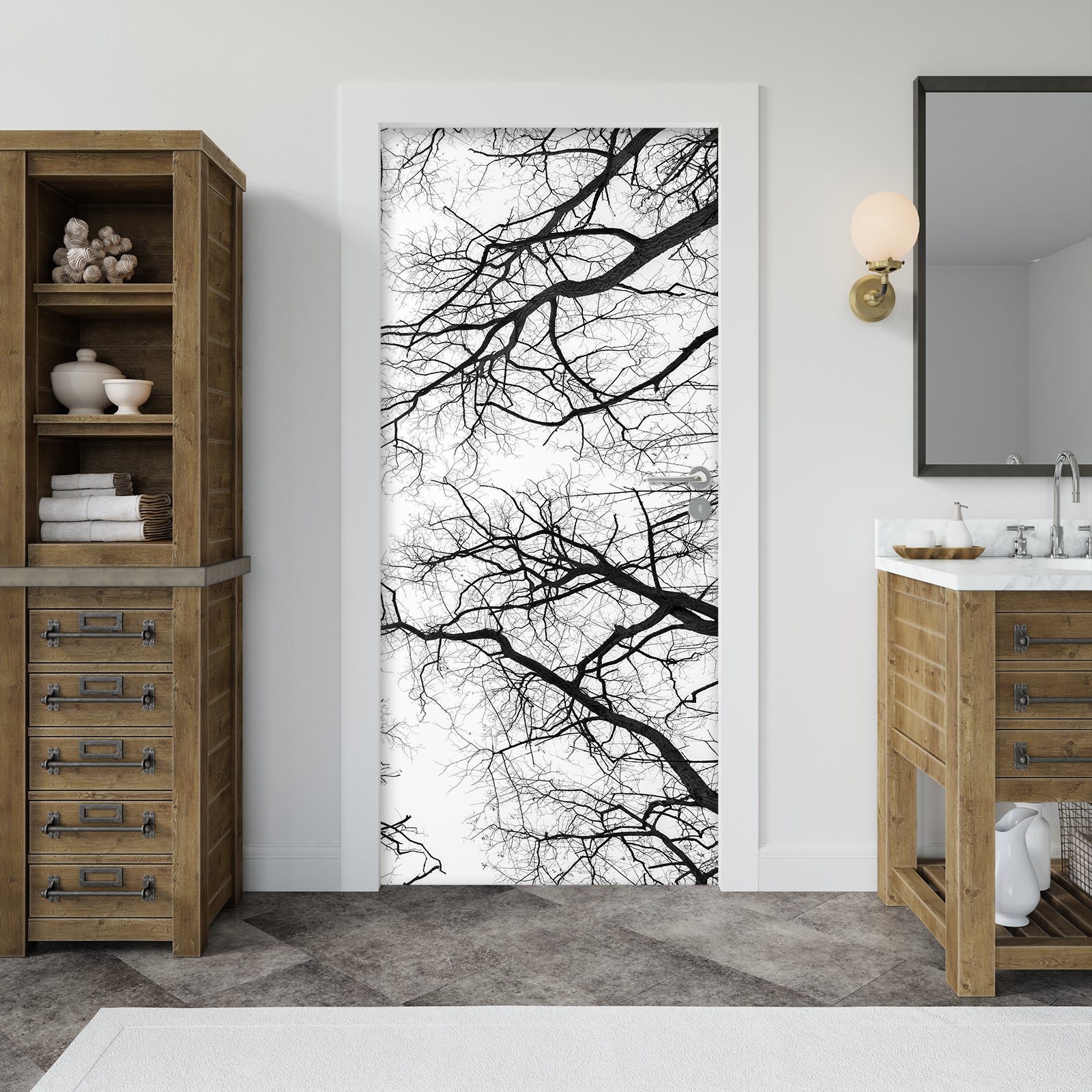 3D Branches Tree 106199 Assaf Frank Door Mural