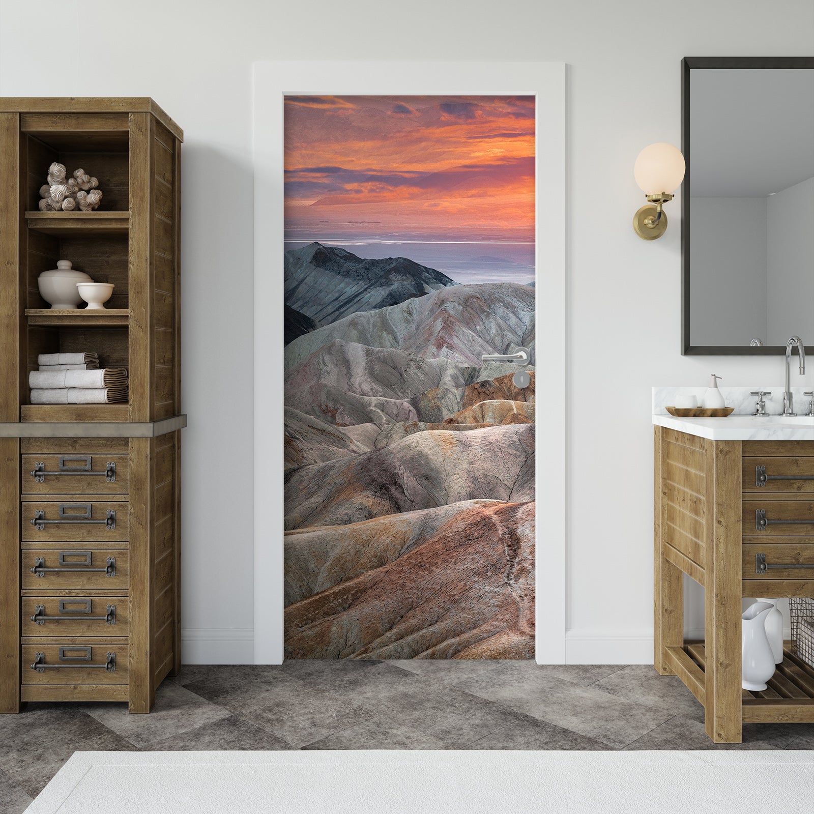 3D Stone Sunset 119142 Marco Carmassi Door Mural