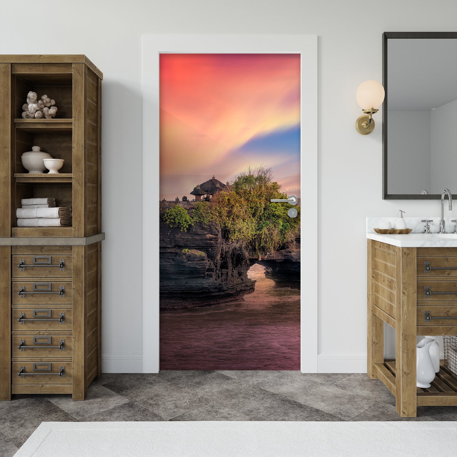 3D Stone Grove River 11430 Marco Carmassi Door Mural