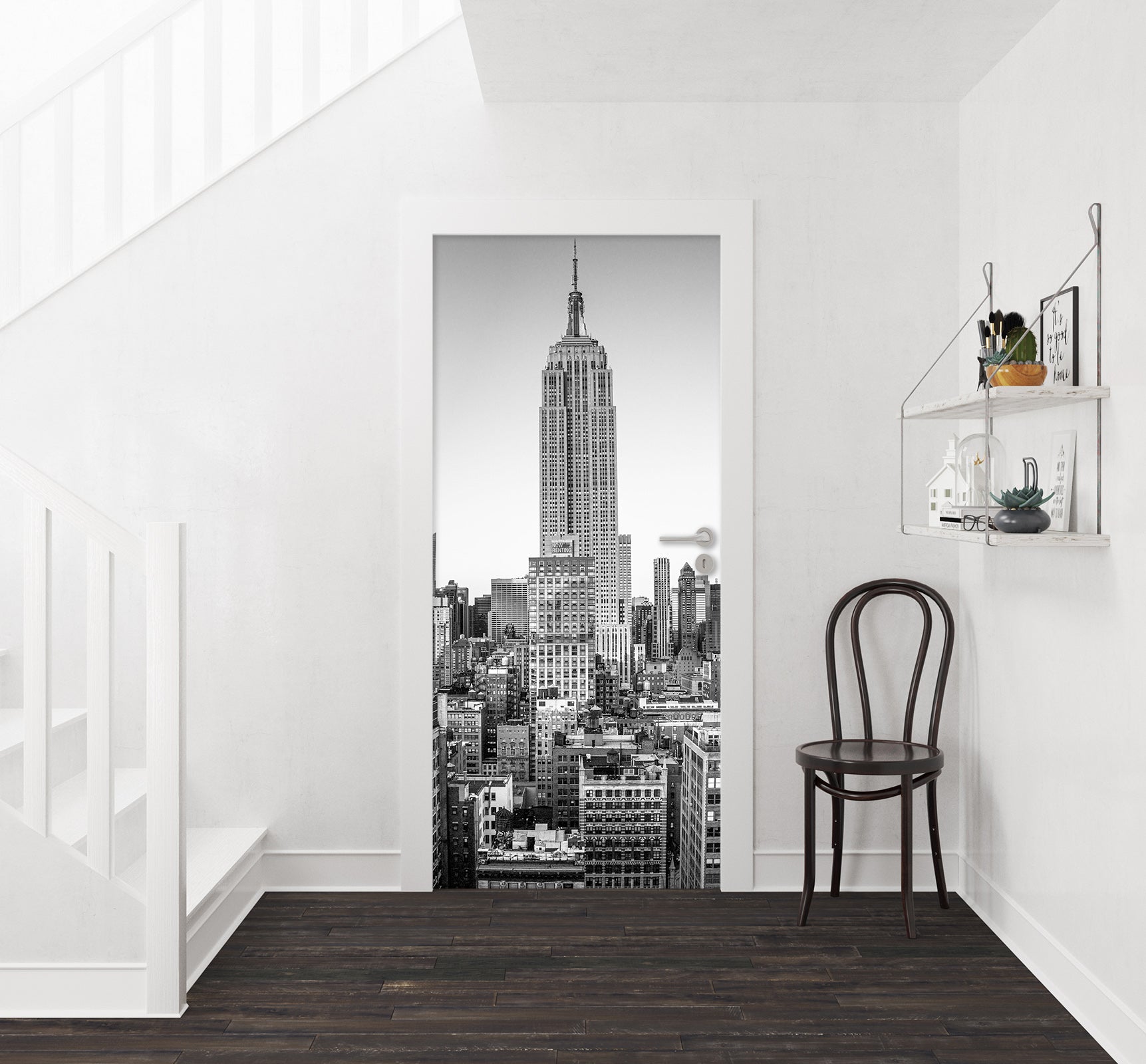 3D Grey High-Rise Building 101154 Assaf Frank Door Mural