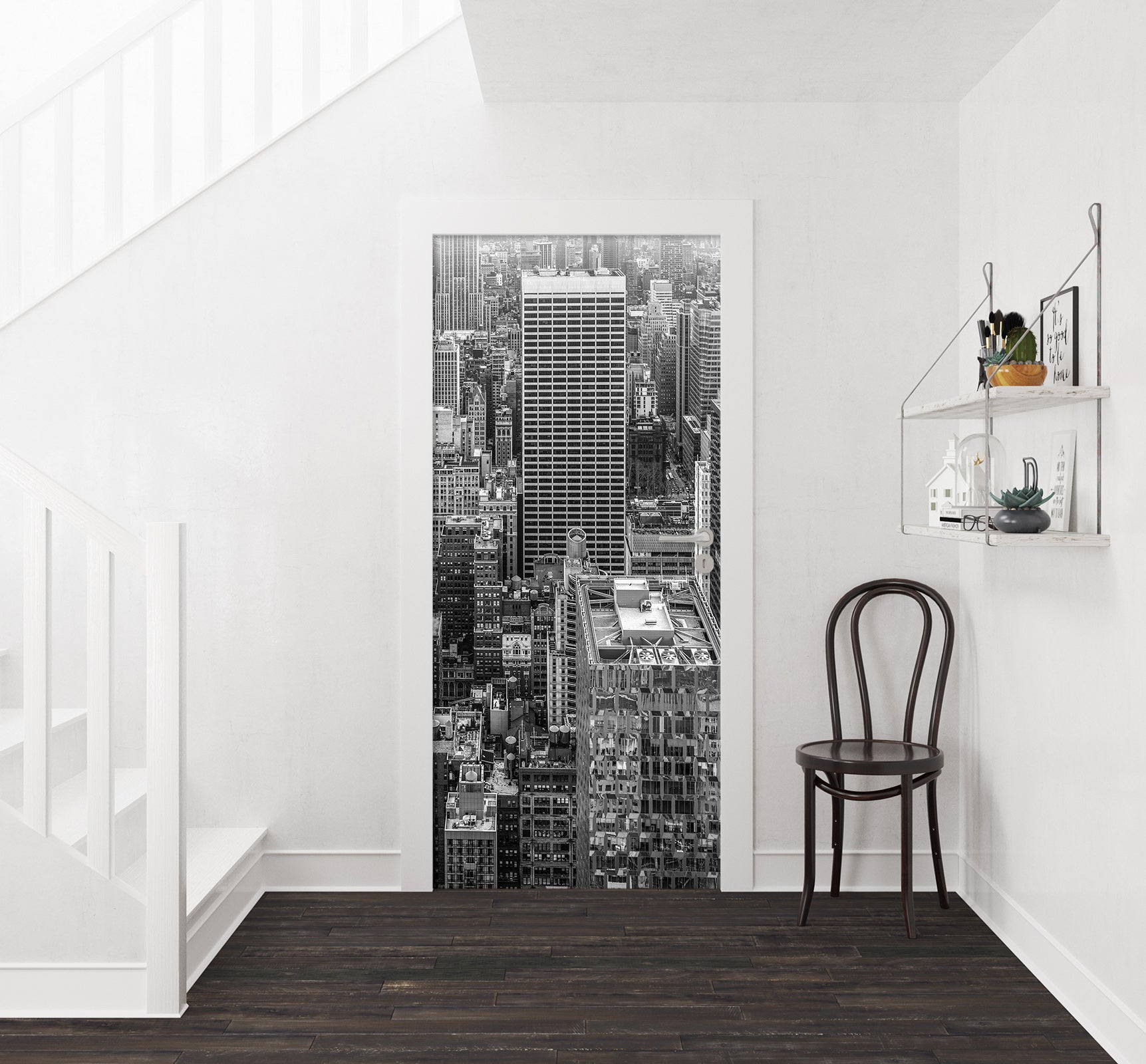 3D Grey High-Rise Building 12018 Marco Carmassi Door Mural