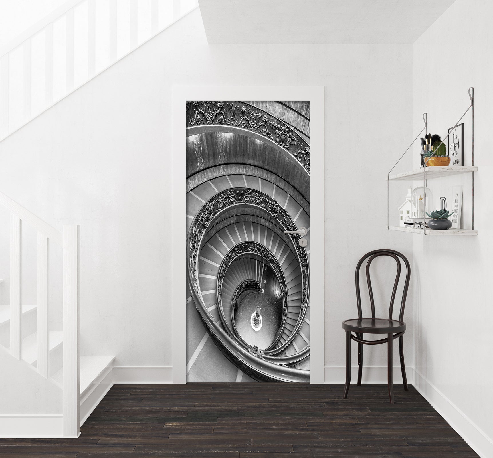 3D Spiral Staircase 101167 Assaf Frank Door Mural