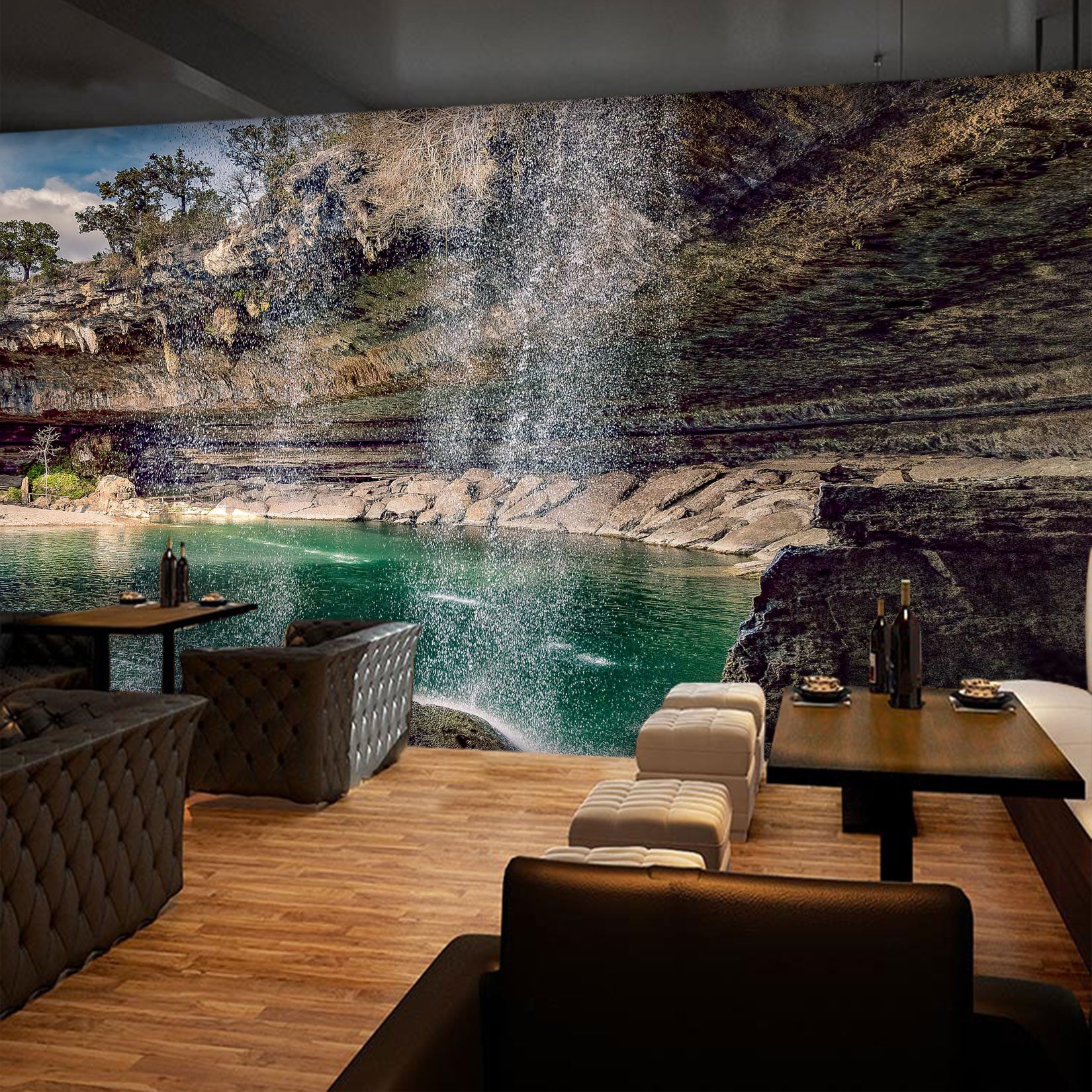 3D Waterfall Lake 5218 Beth Sheridan Wall Mural Wall Murals