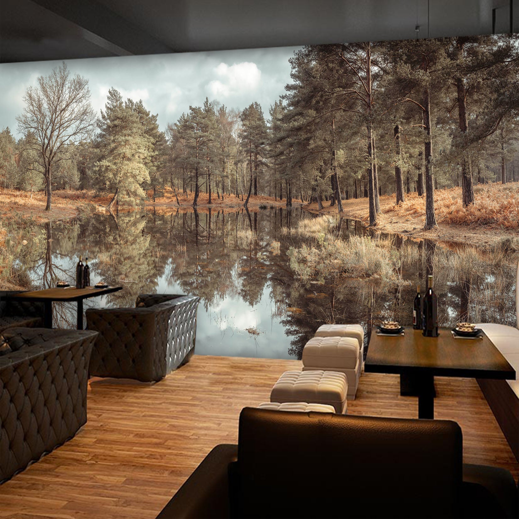 3D Lake Trees 6161 Assaf Frank Wall Mural Wall Murals