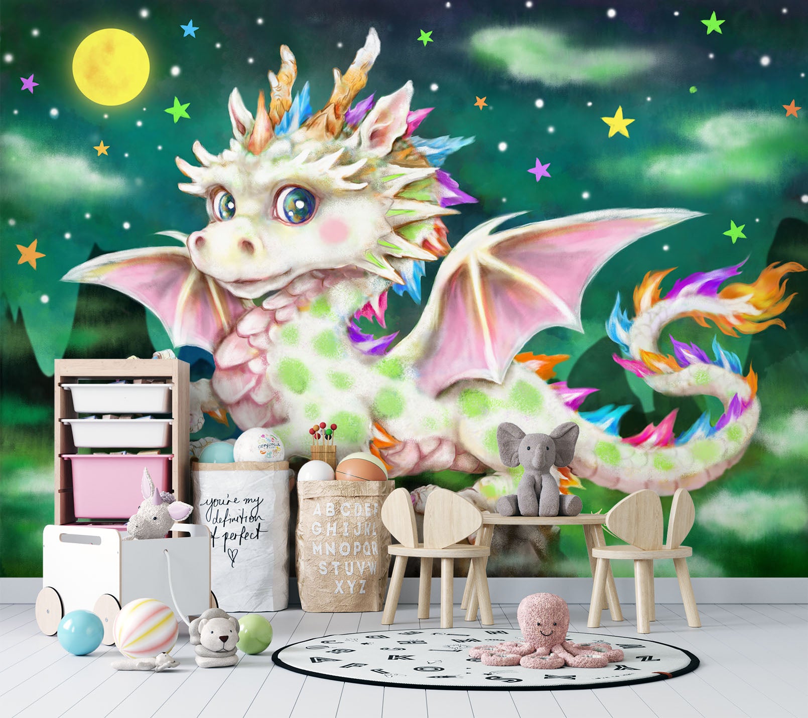 3D Cartoon Dragon 5526 Kayomi Harai Wall Mural Wall Murals