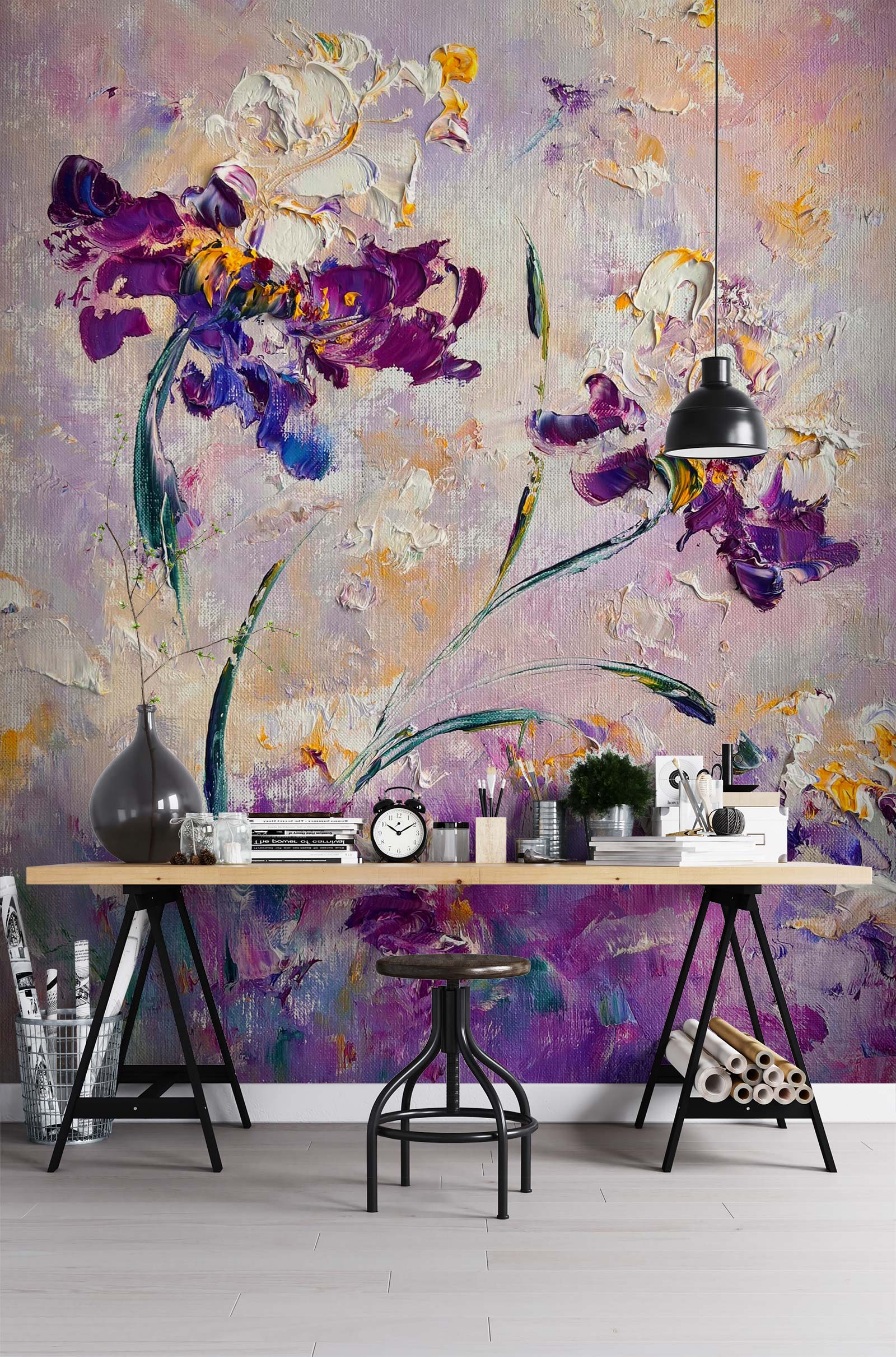 3D Flower Paint 193 Skromova Marina Wall Mural Wall Murals