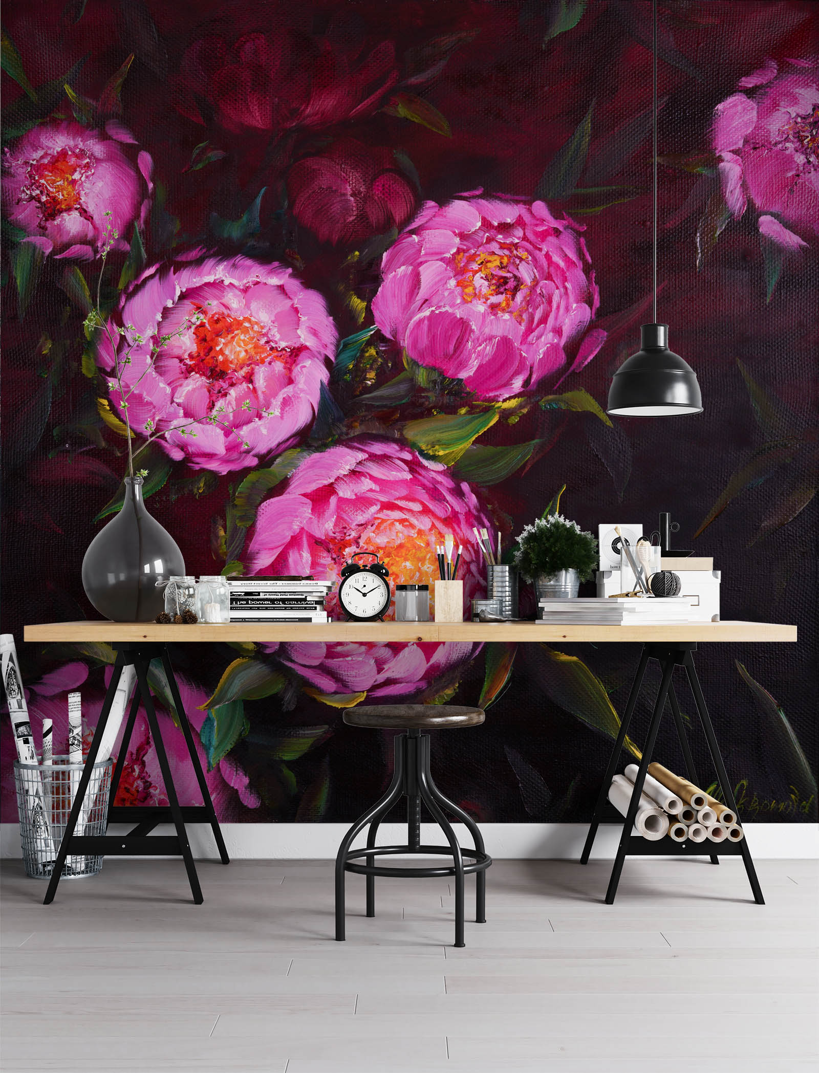 3D Pink Flower 157 Skromova Marina Wall Mural Wall Murals