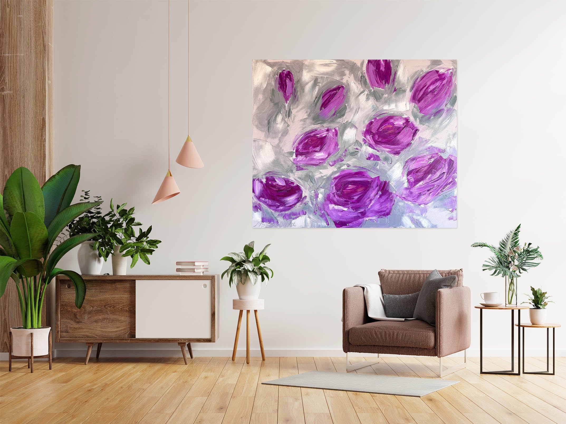 3D Purple Rose 813 Skromova Marina Wall Sticker