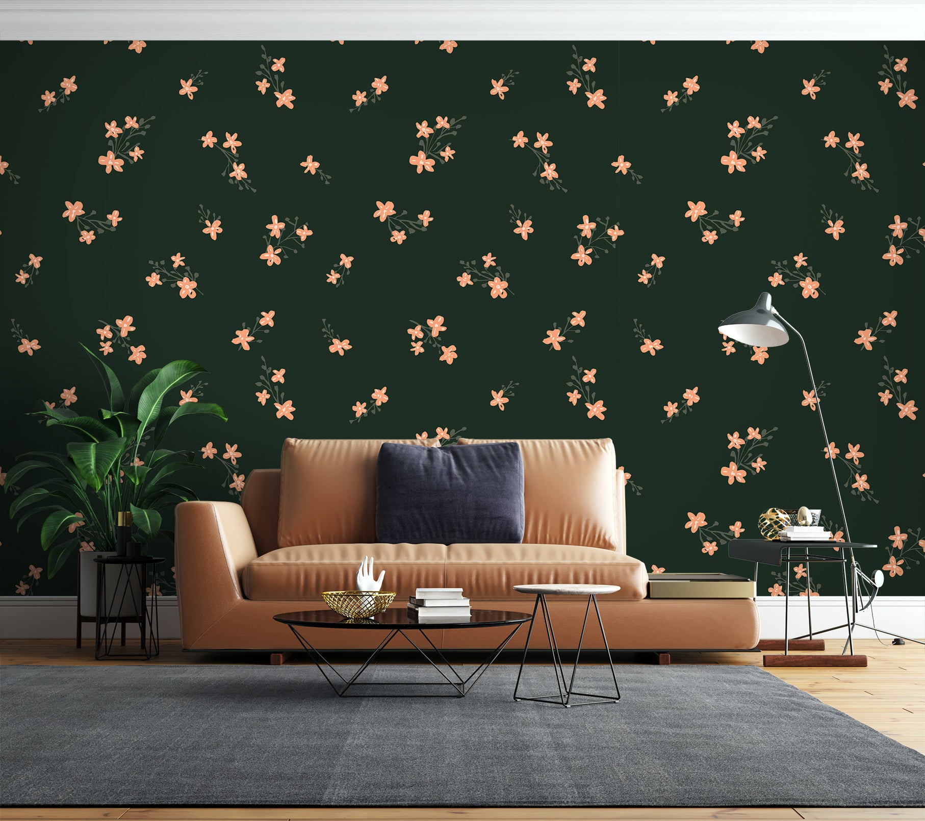 3D Small Floral 120107 Kashmira Jayaprakash Wall Mural Wall Murals