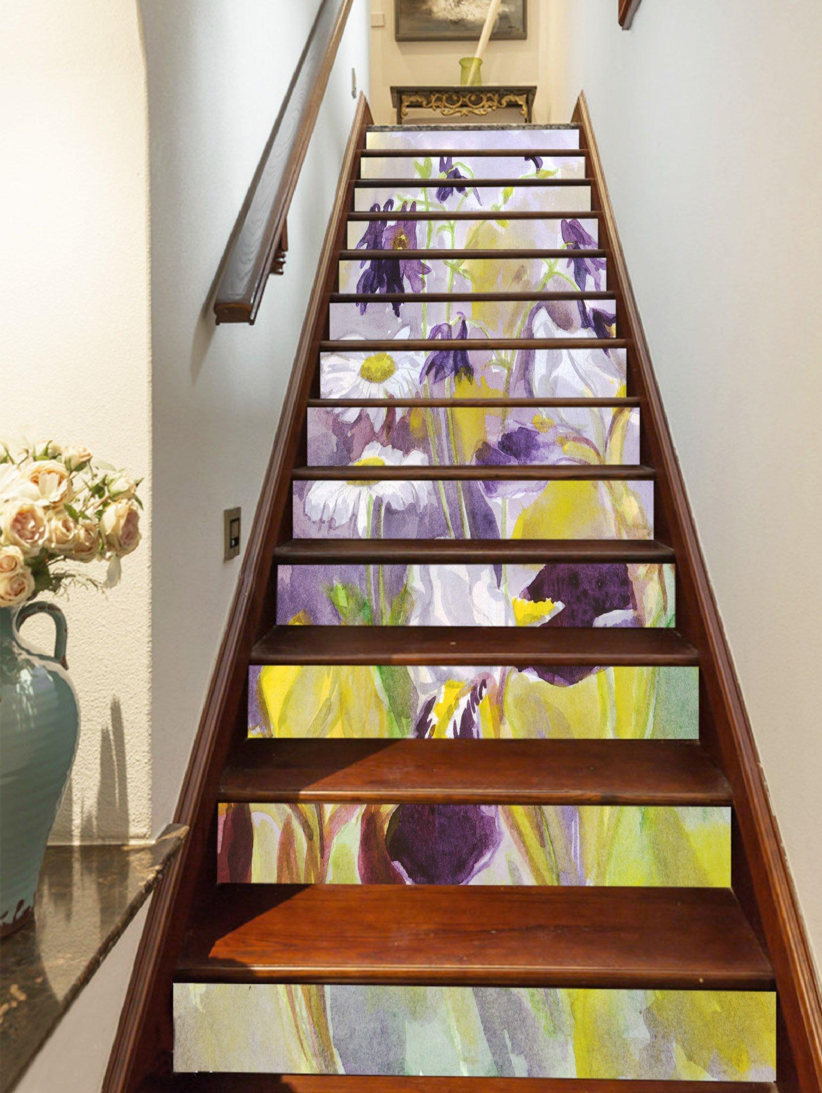 3D Flowers 618 Stair Risers Wallpaper AJ Wallpaper 