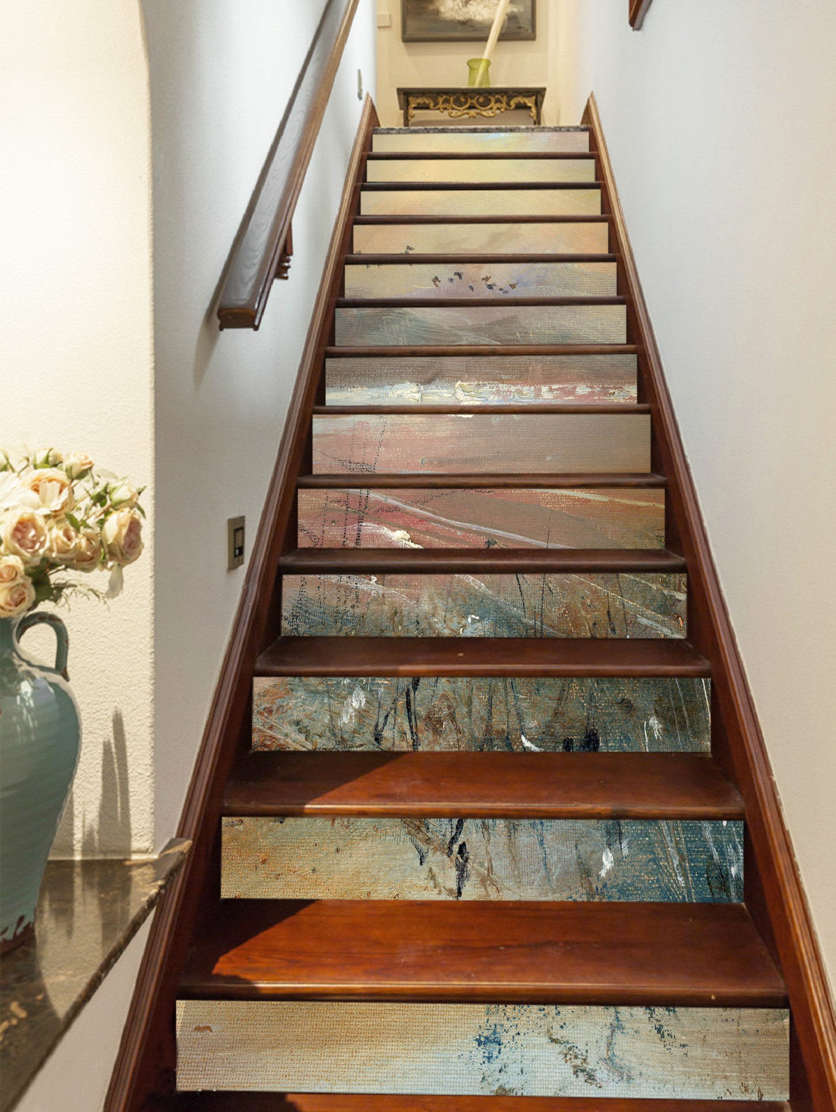 3D Mountain Beach Texture Painting 9803 Anne Farrall Doyle Stair Risers