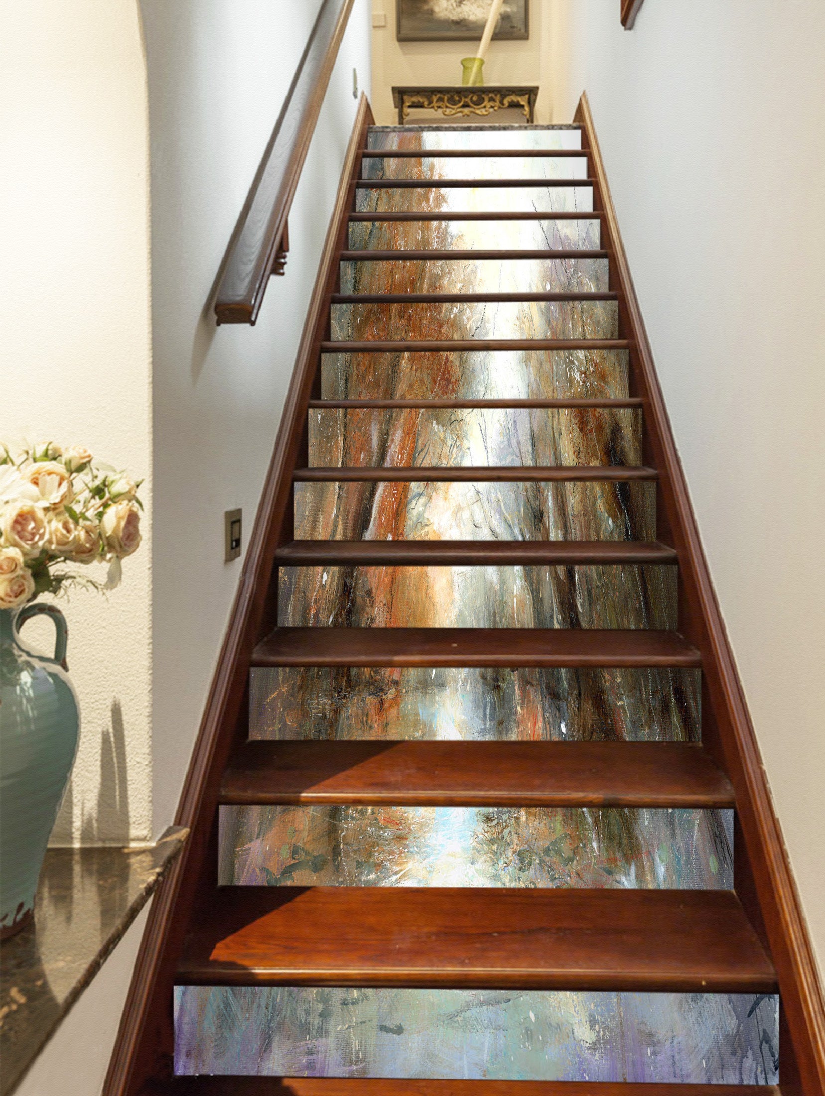 3D Tree Path Painting 94149 Anne Farrall Doyle Stair Risers