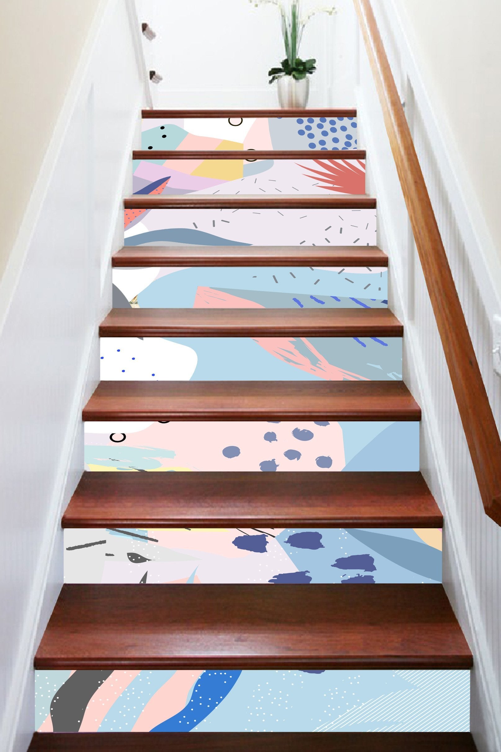 3D Fresh Patterns 3912 Stair Risers Wallpaper AJ Wallpaper 