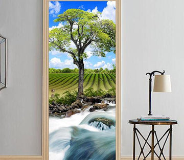 3D tree field heaven door mural Wallpaper AJ Wallpaper 