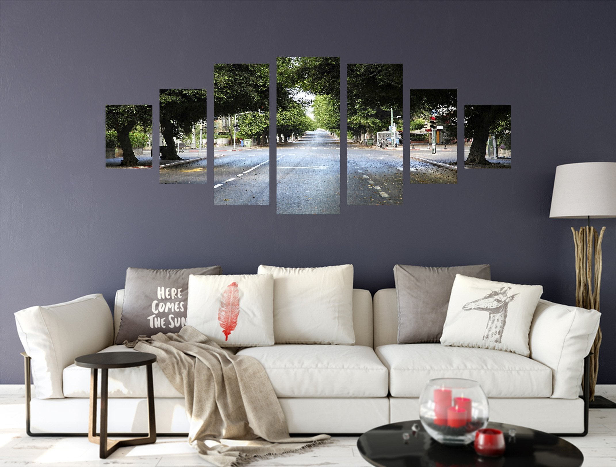 3D Highway Tree 134 Unframed Print Wallpaper Wallpaper AJ Wallpaper 