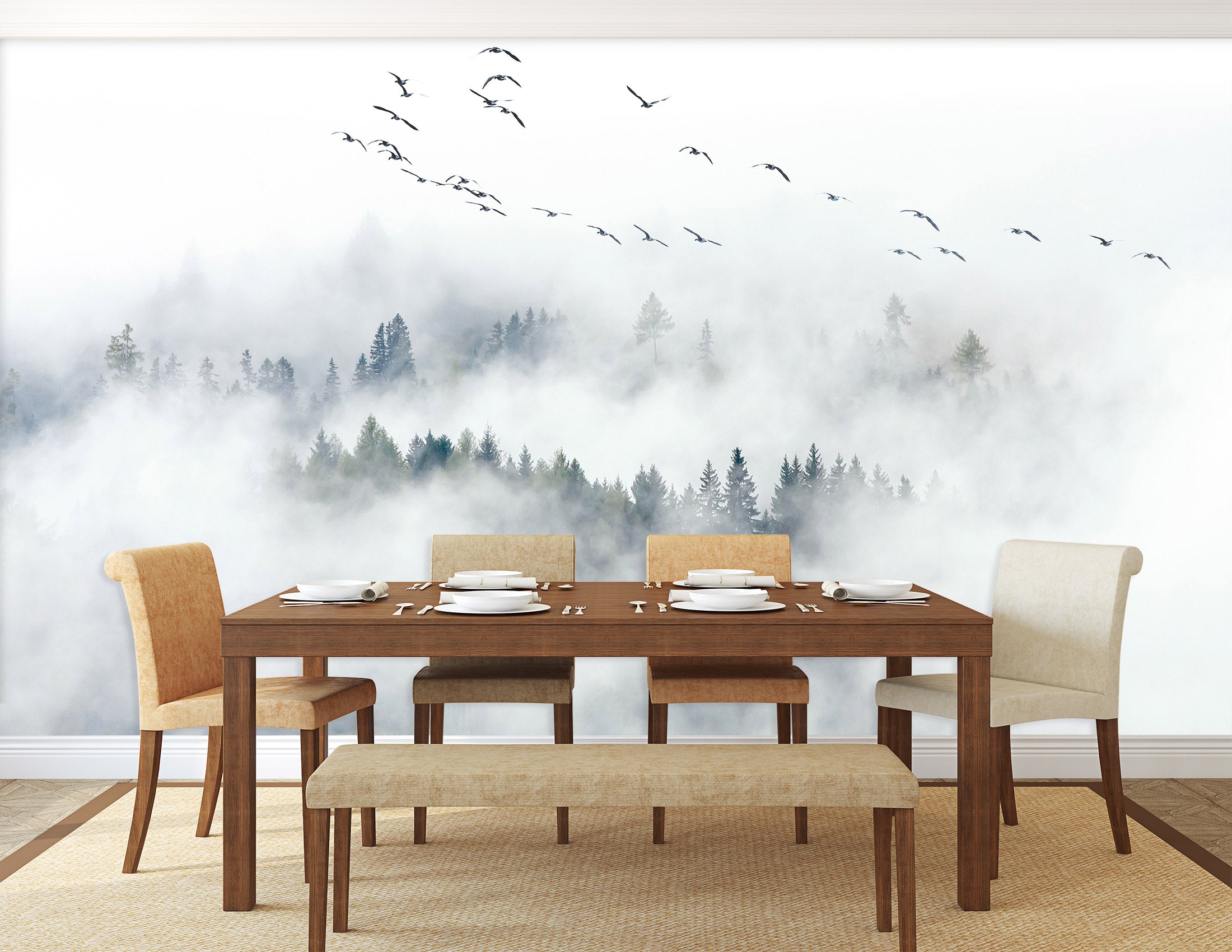 3D Forest Bird 1417 Wall Murals