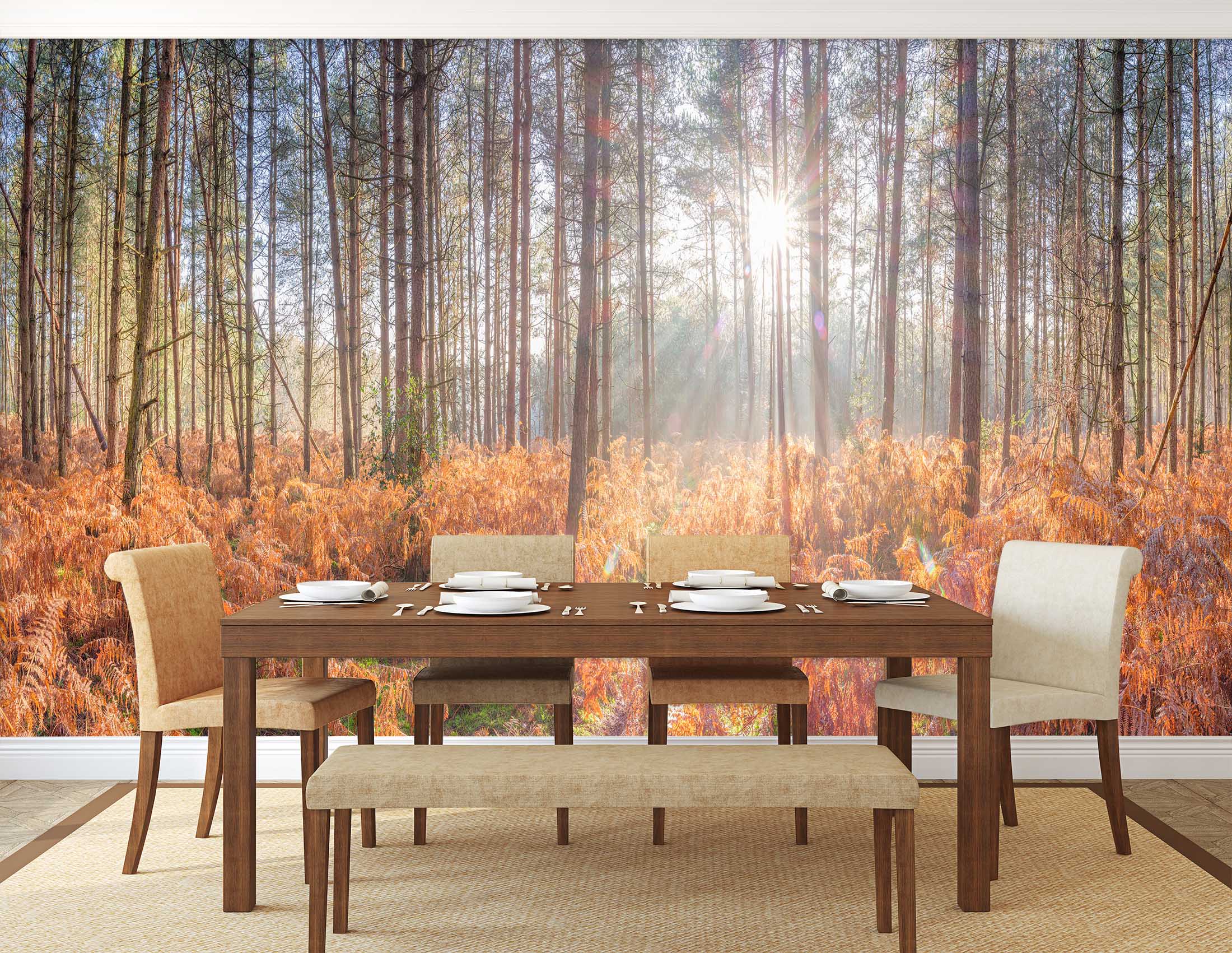 3D Leaves Sunshine 6154 Assaf Frank Wall Mural Wall Murals