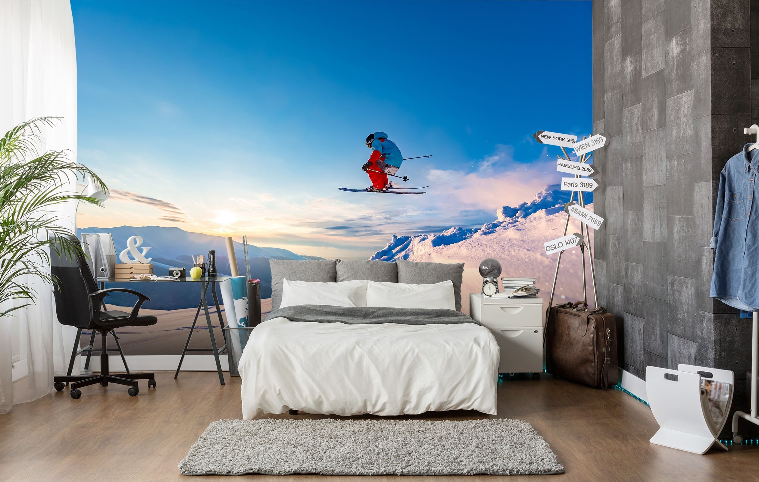 3D Ski Motion 143 Wall Murals Wallpaper AJ Wallpaper 2 