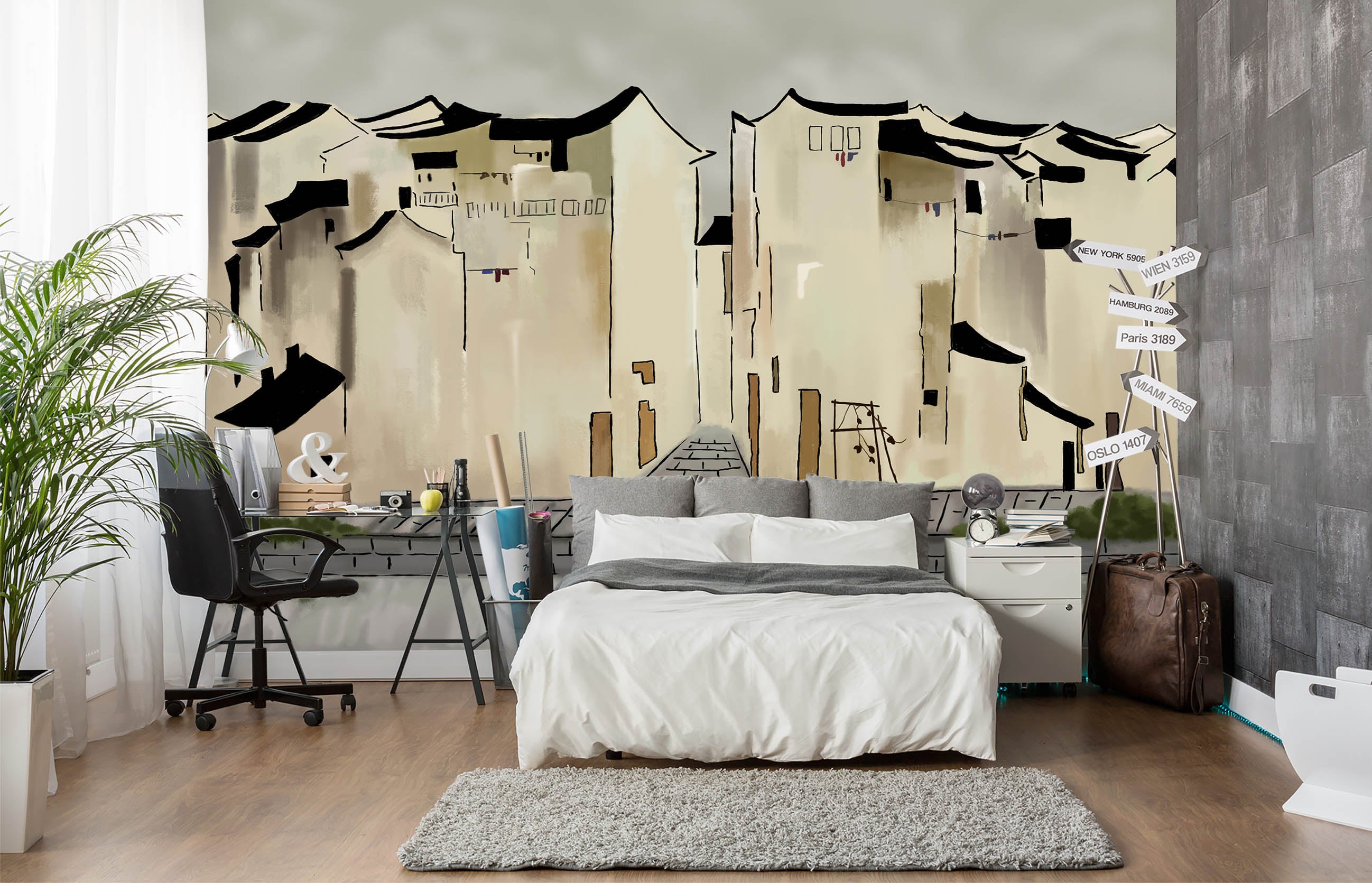 3D Abstract Wall 1616 Wall Murals