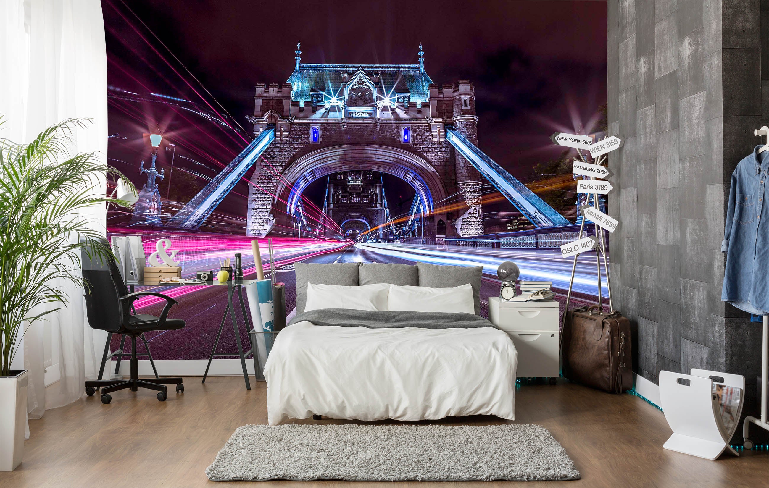 3D City Lights 1416 Assaf Frank Wall Mural Wall Murals