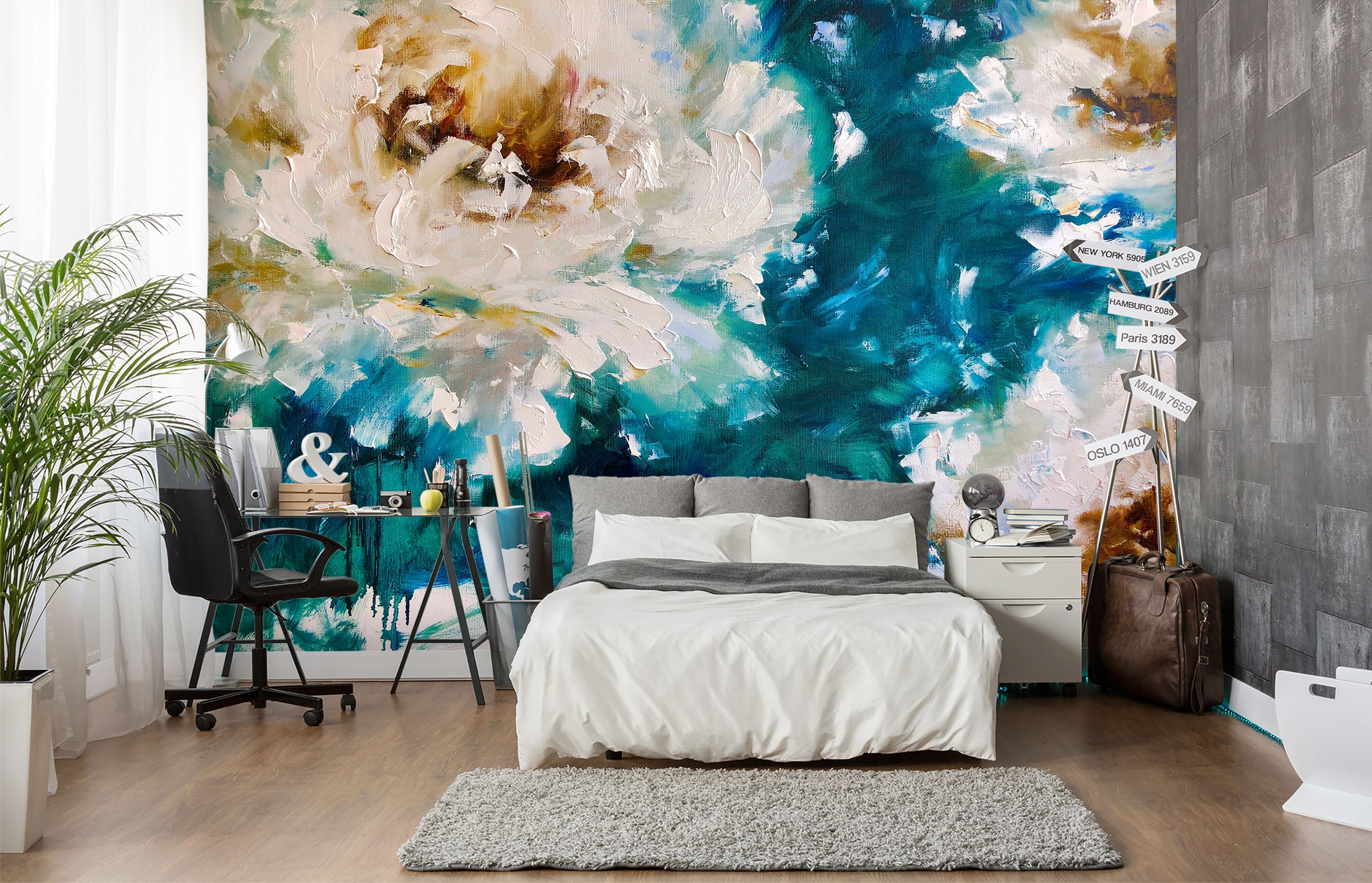 3D Paint Flower 245 Skromova Marina Wall Mural Wall Murals