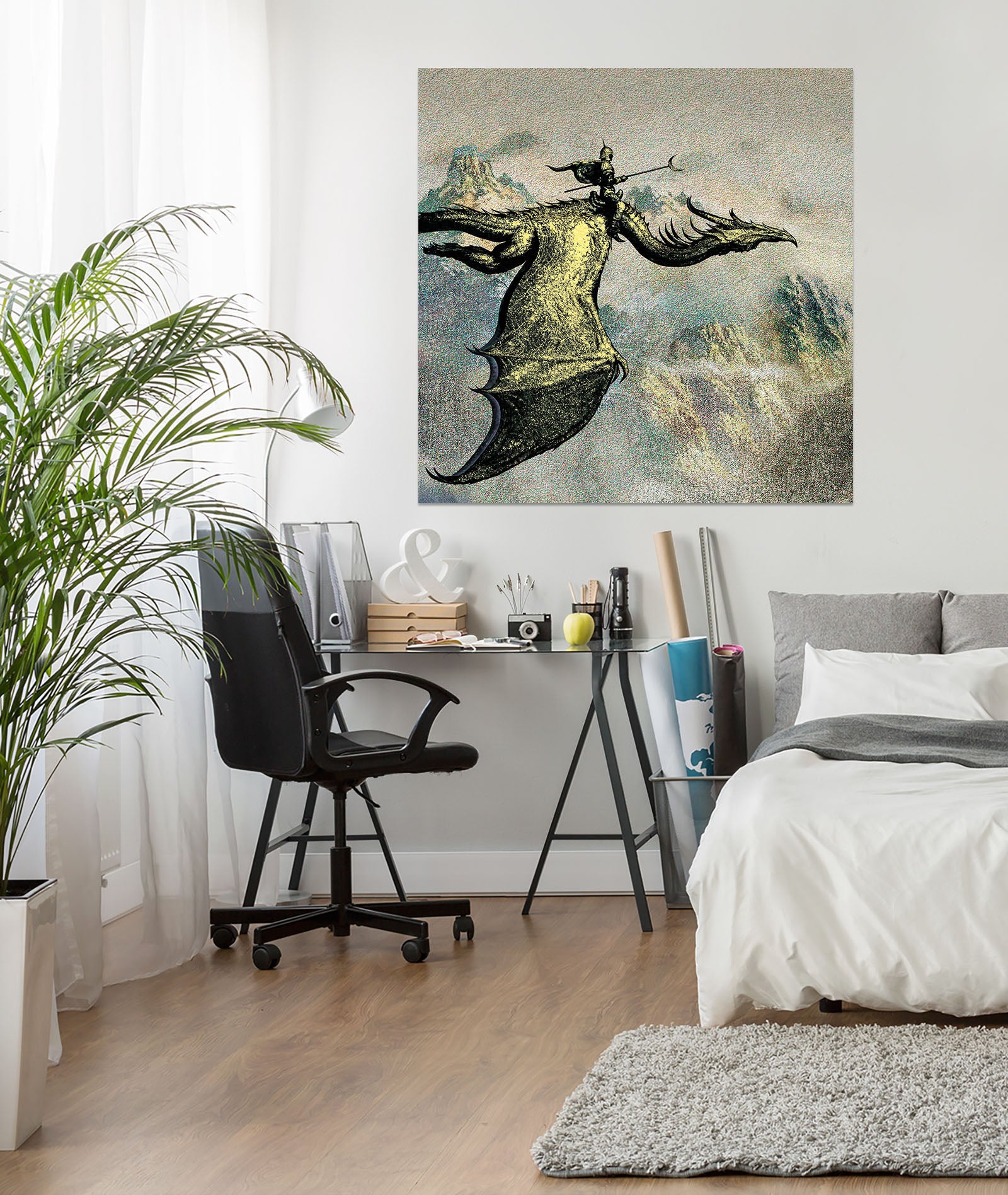 3D Flying Dragon Mount 8039 Ciruelo Wall Sticker