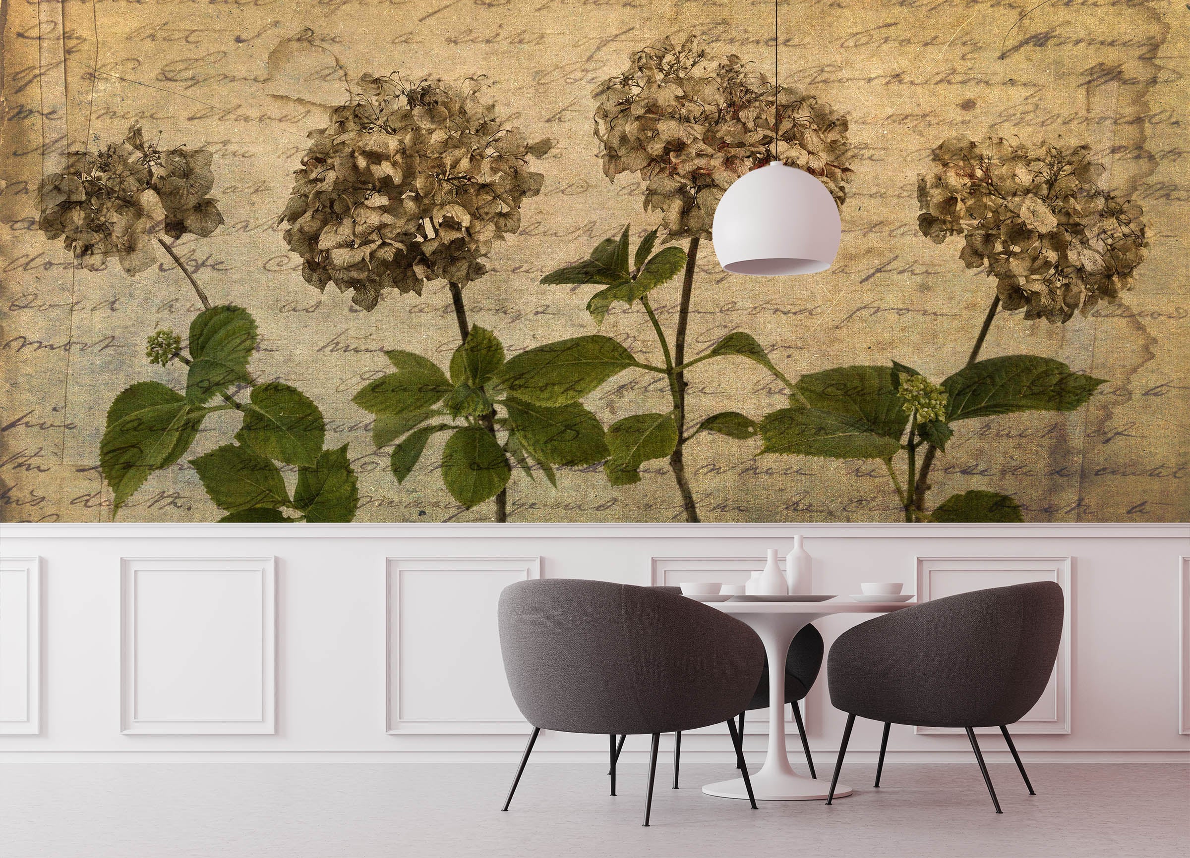 3D Withered Hydrangea 1423 Assaf Frank Wall Mural Wall Murals