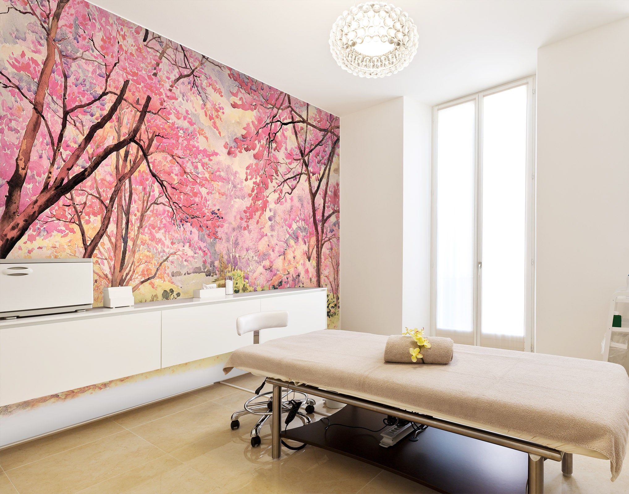 3D Pink Natural Tree 090 Wall Murals