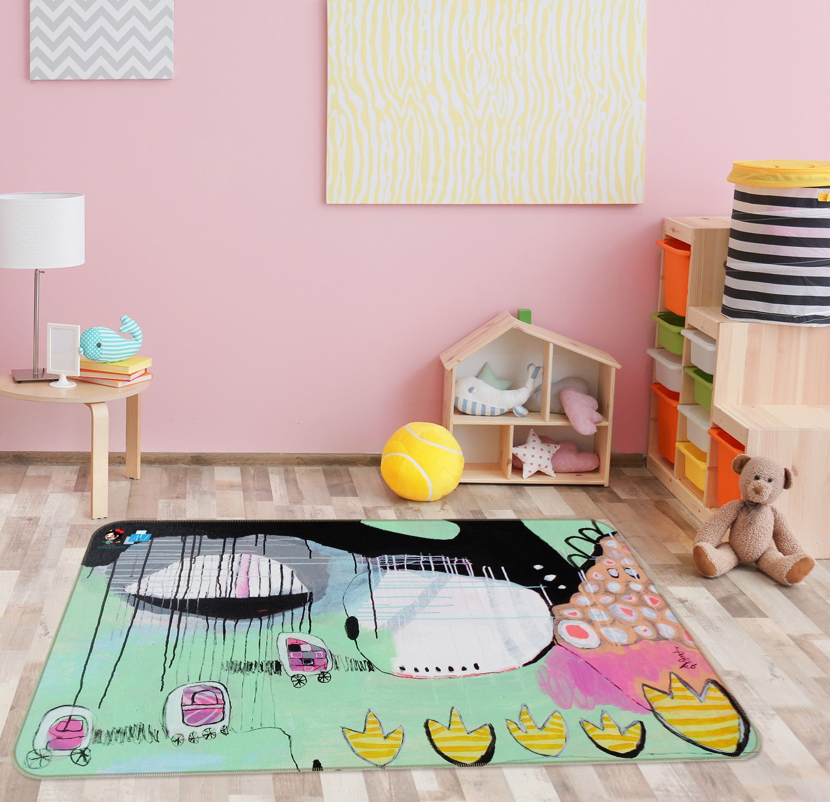 3D Colorful Abstract Painting 12391 Misako Chida Rug Non Slip Rug Mat