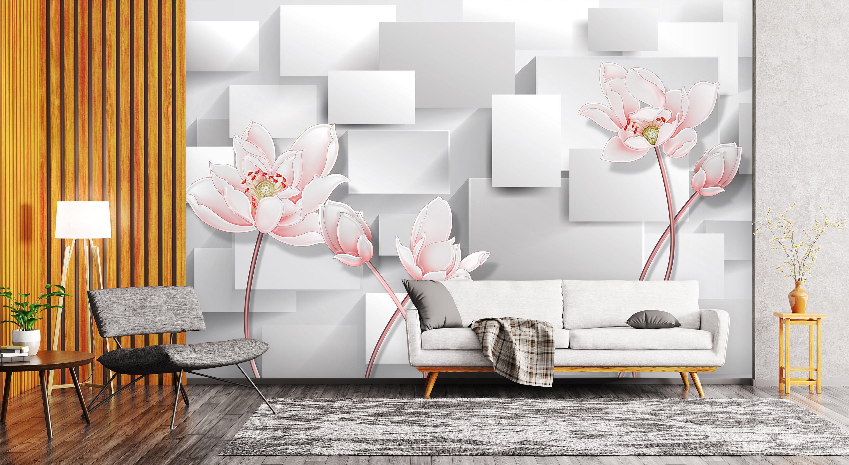 3D Simple Flowers 1525 Wall Murals