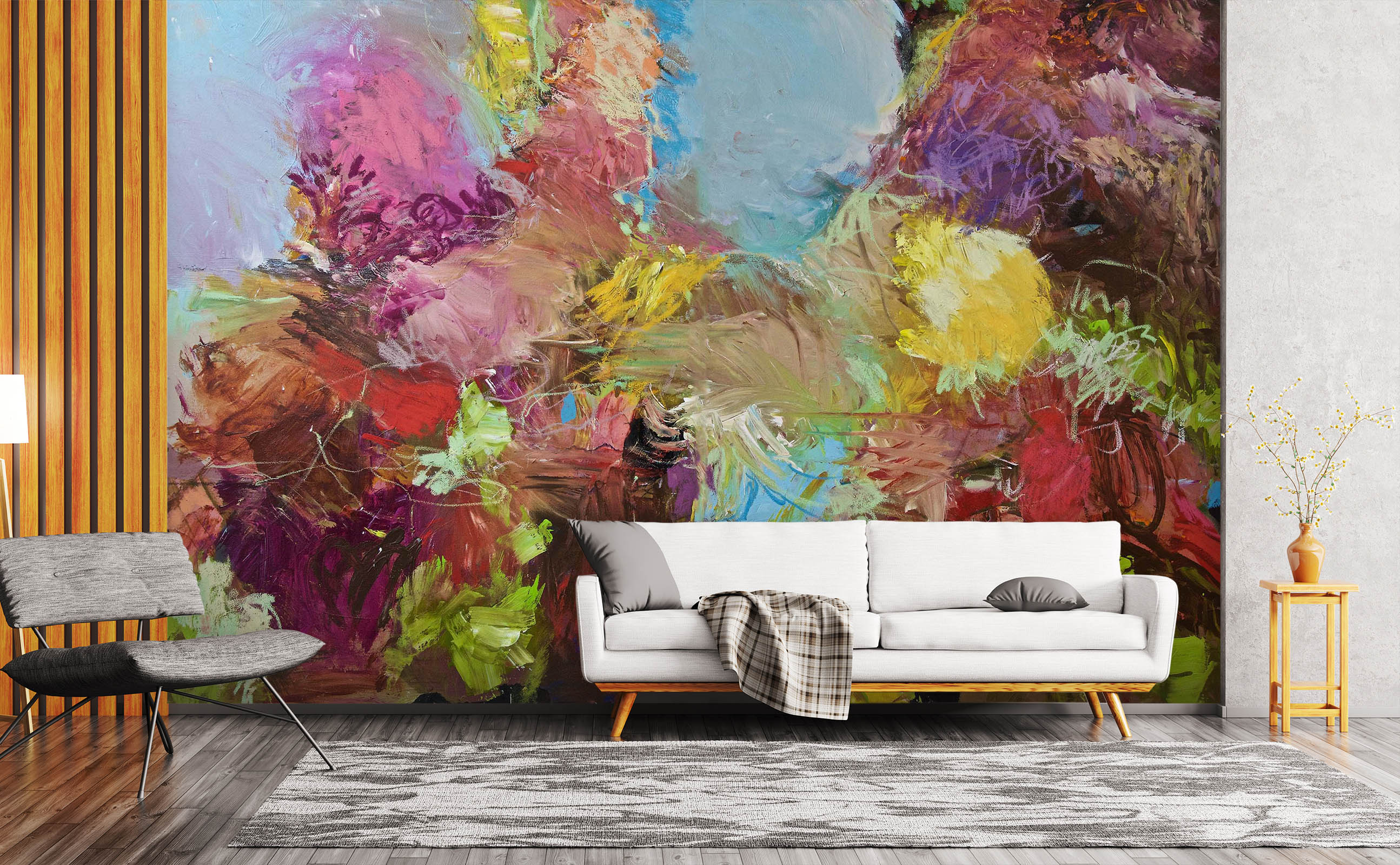 3D Oil Painting Flower 111 Allan P. Friedlander Wall Mural Wall Murals