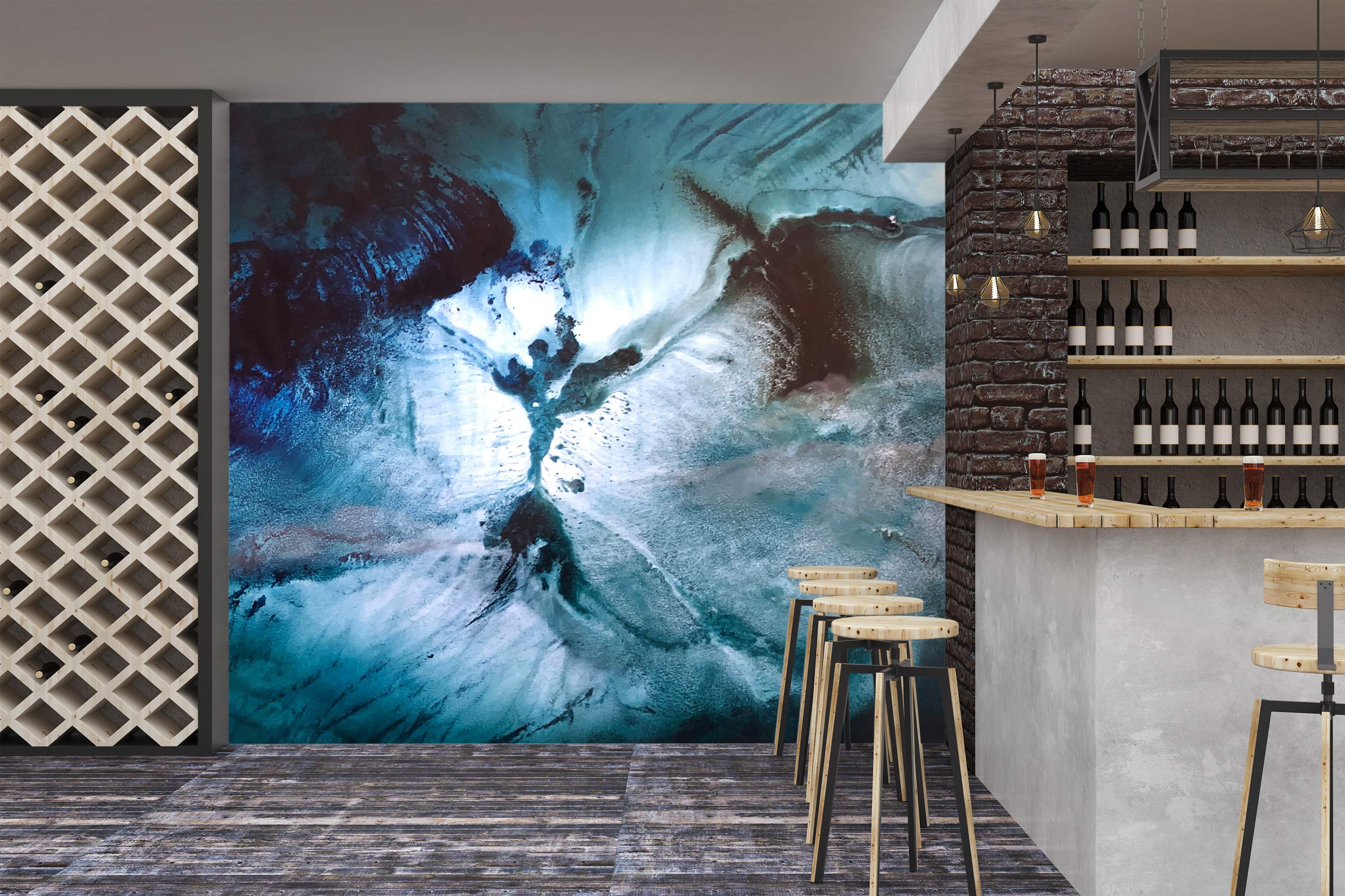 3D Blue Texture 130 Skromova Marina Wall Mural Wall Murals