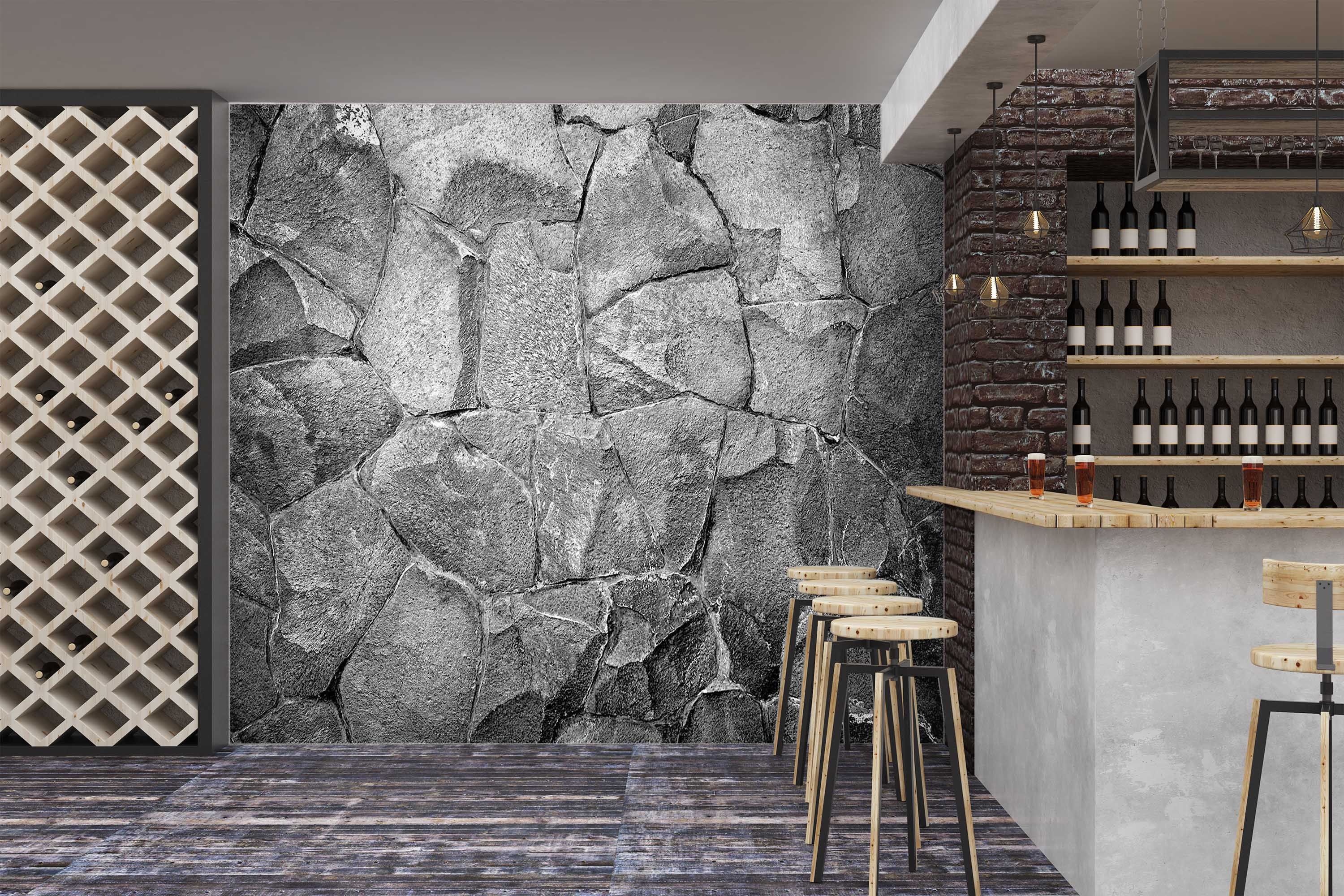 3D Stones Stacked 1930 Wall Murals